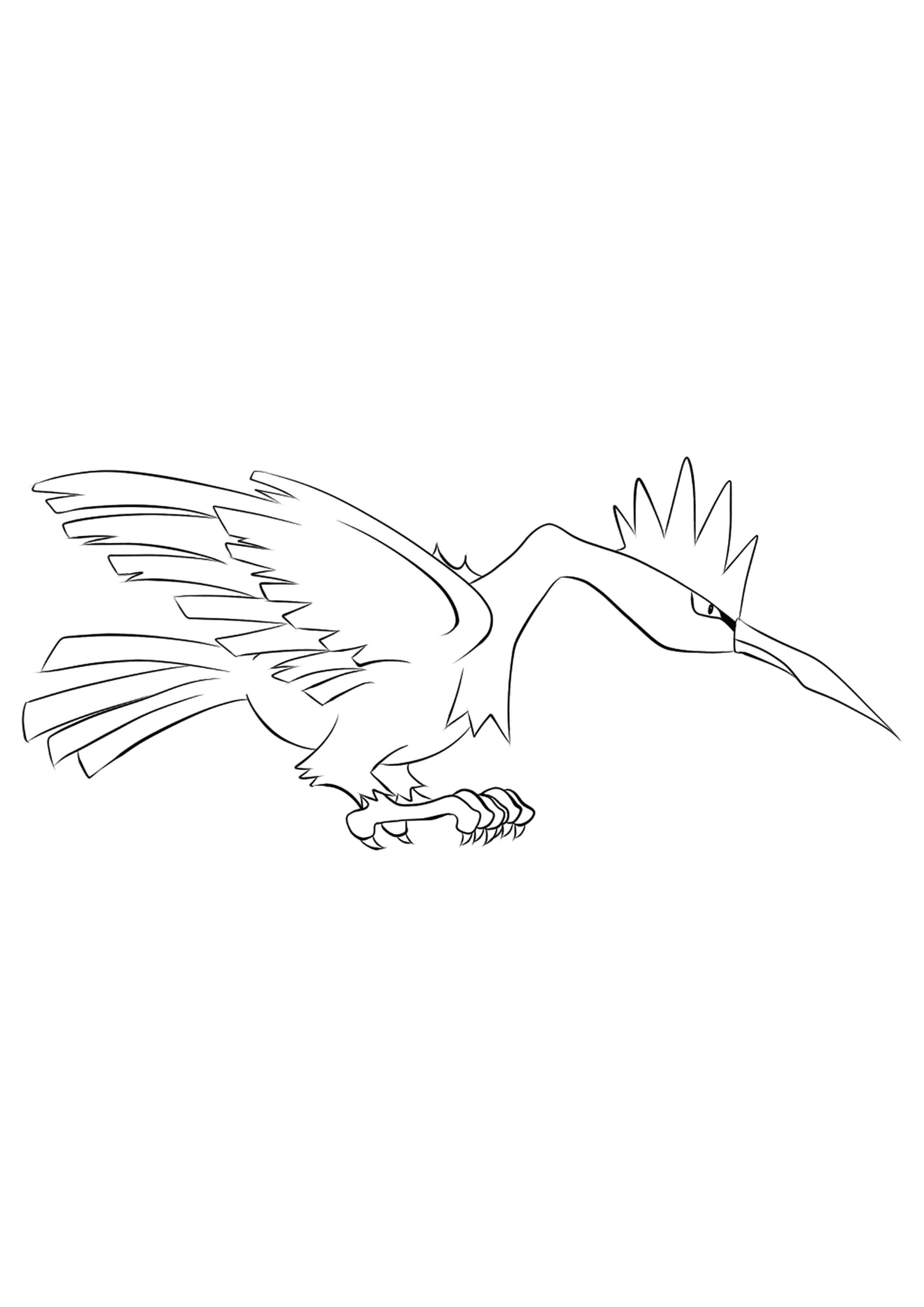 Fearow coloring page (A4) to print