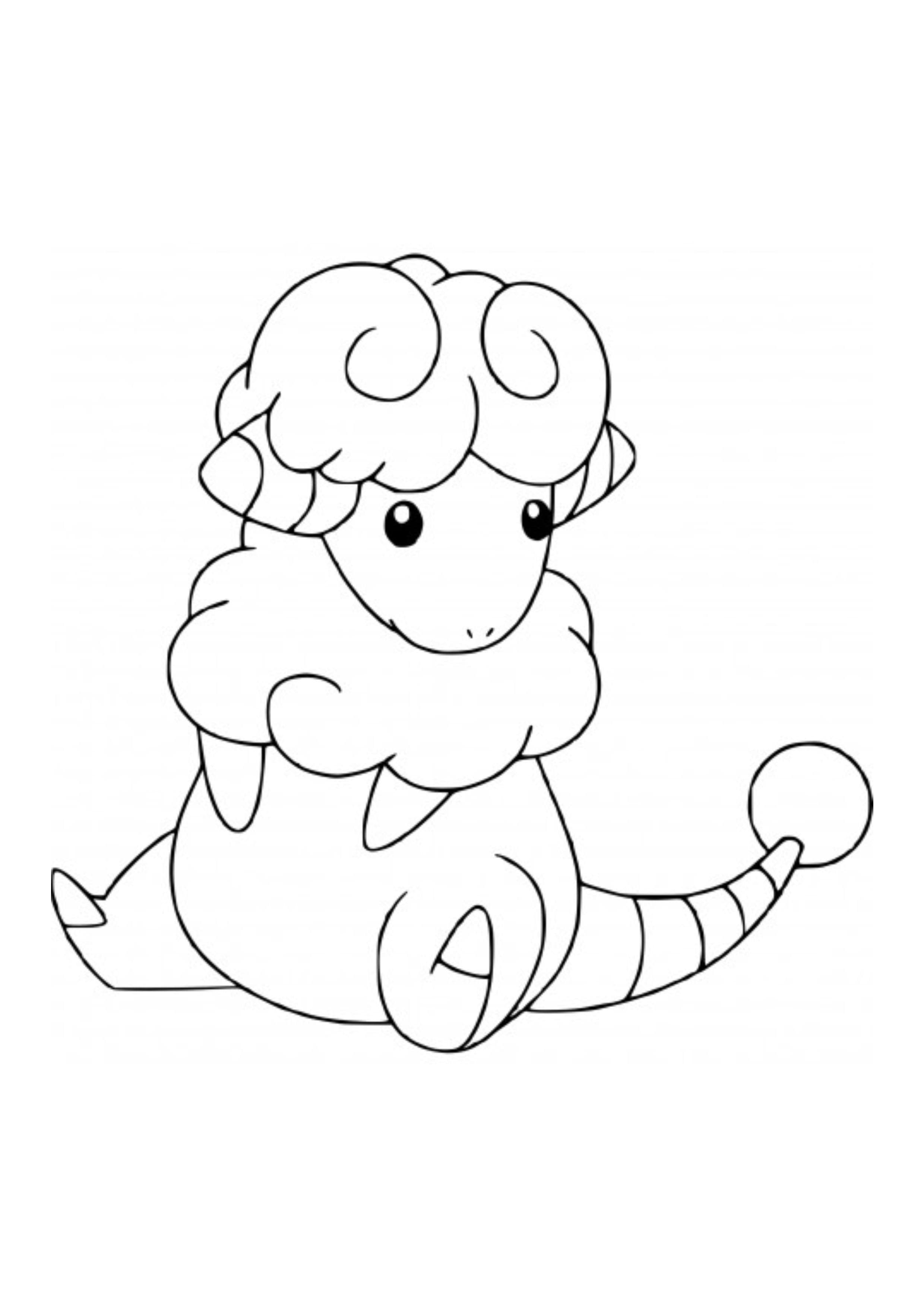Flaaffy coloring page (A4) to print