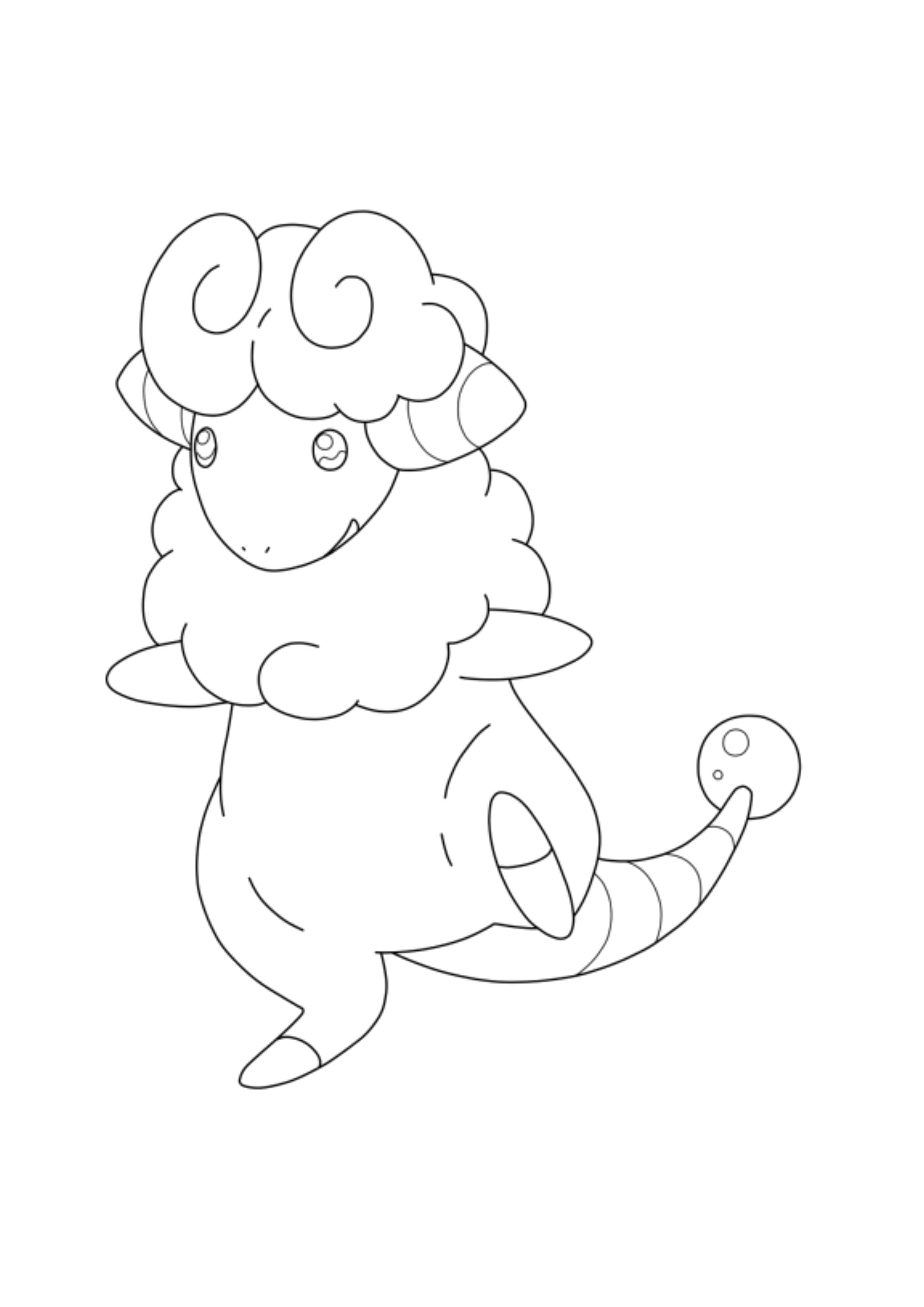 Flaaffy coloring page (A4) to print