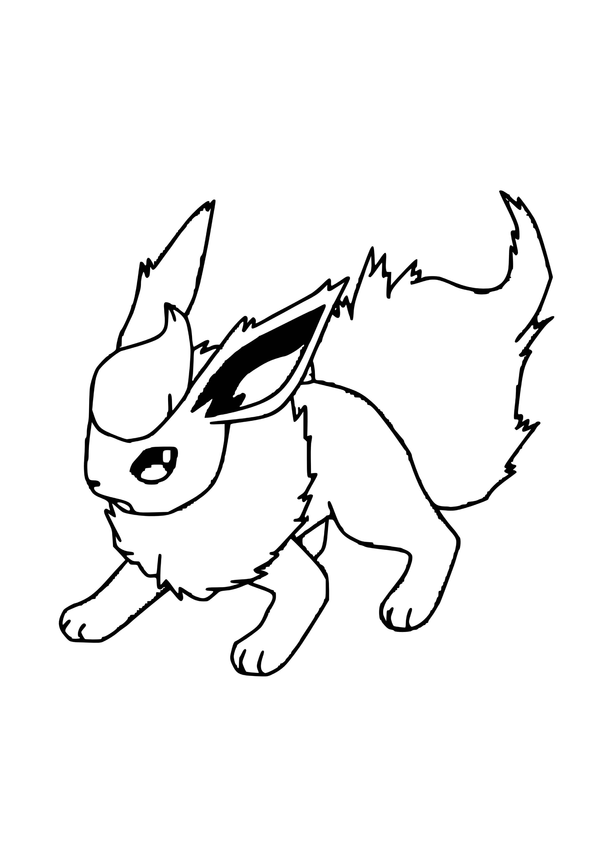 Flareon coloring page (A4) to print