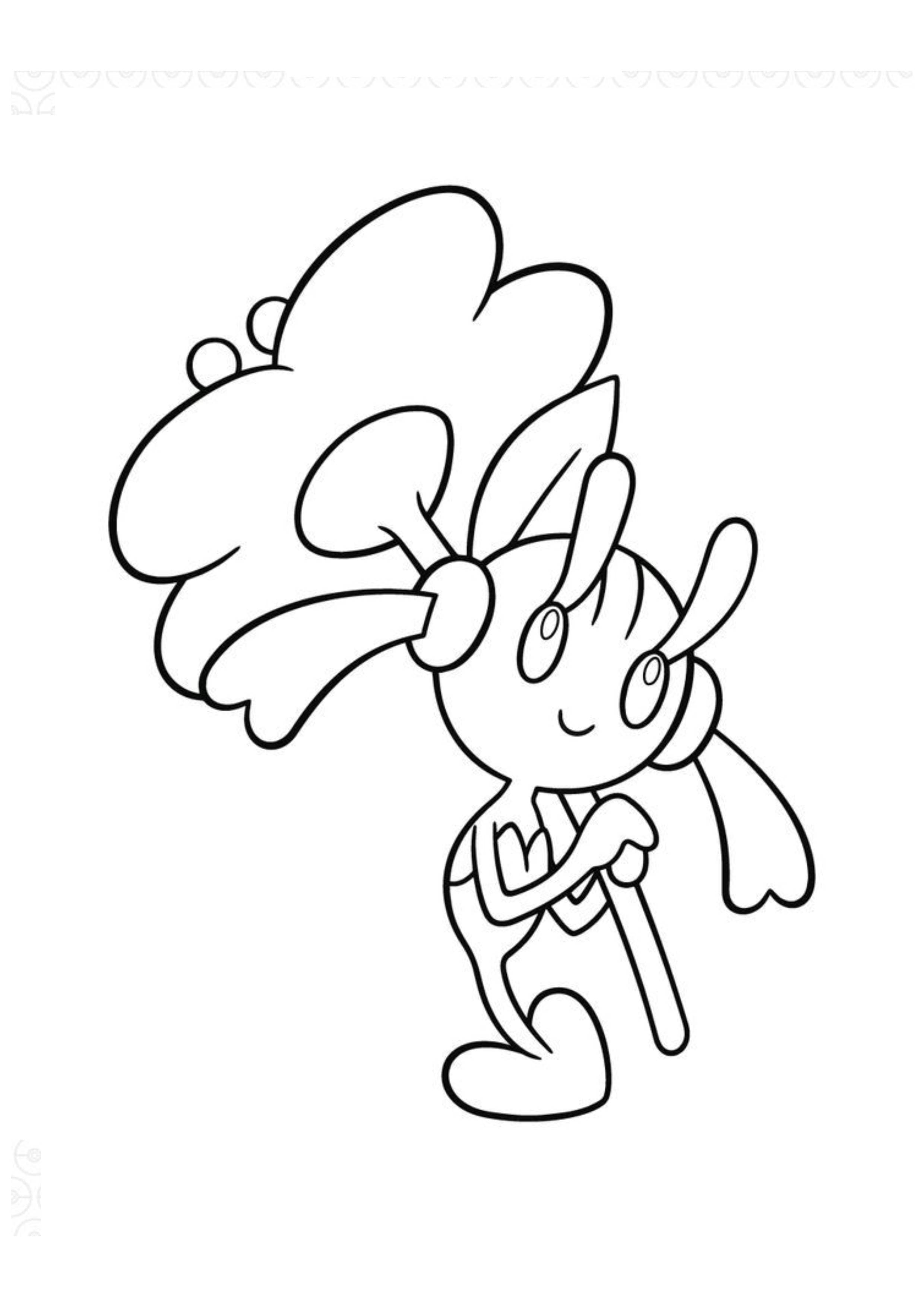 Floette coloring page (A4) to print