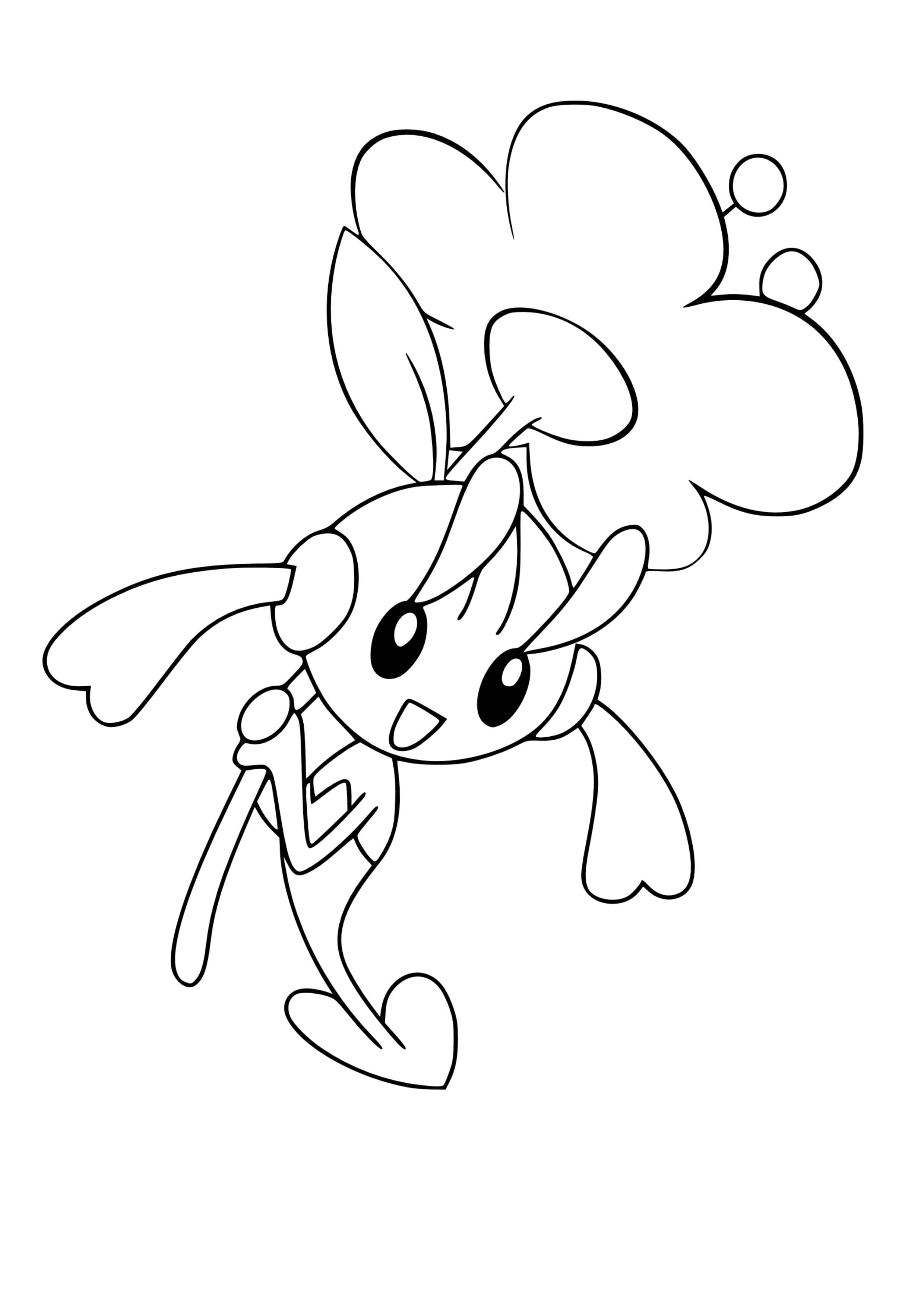 Floette coloring page (A4) to print