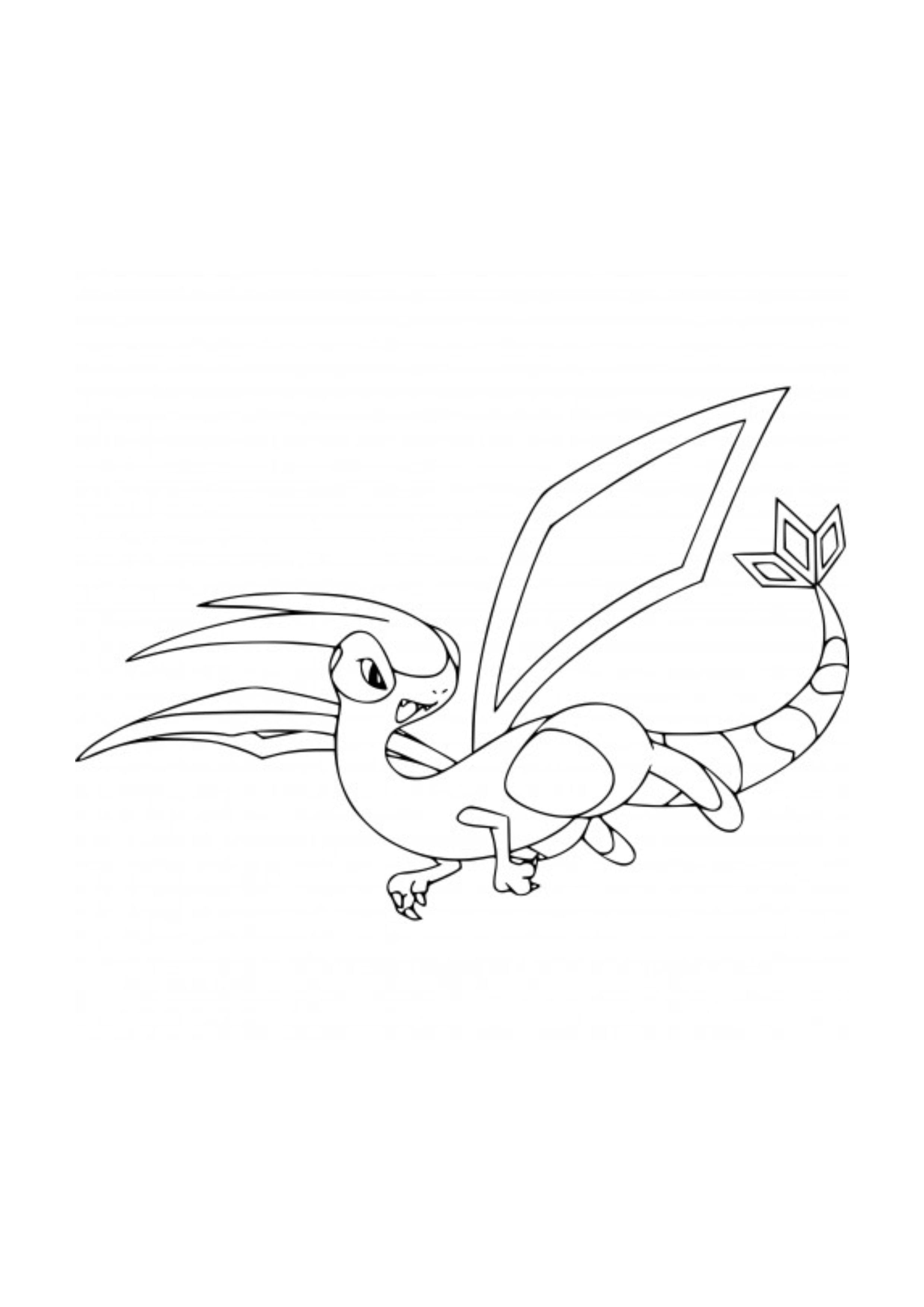 Flygon coloring page (A4) to print