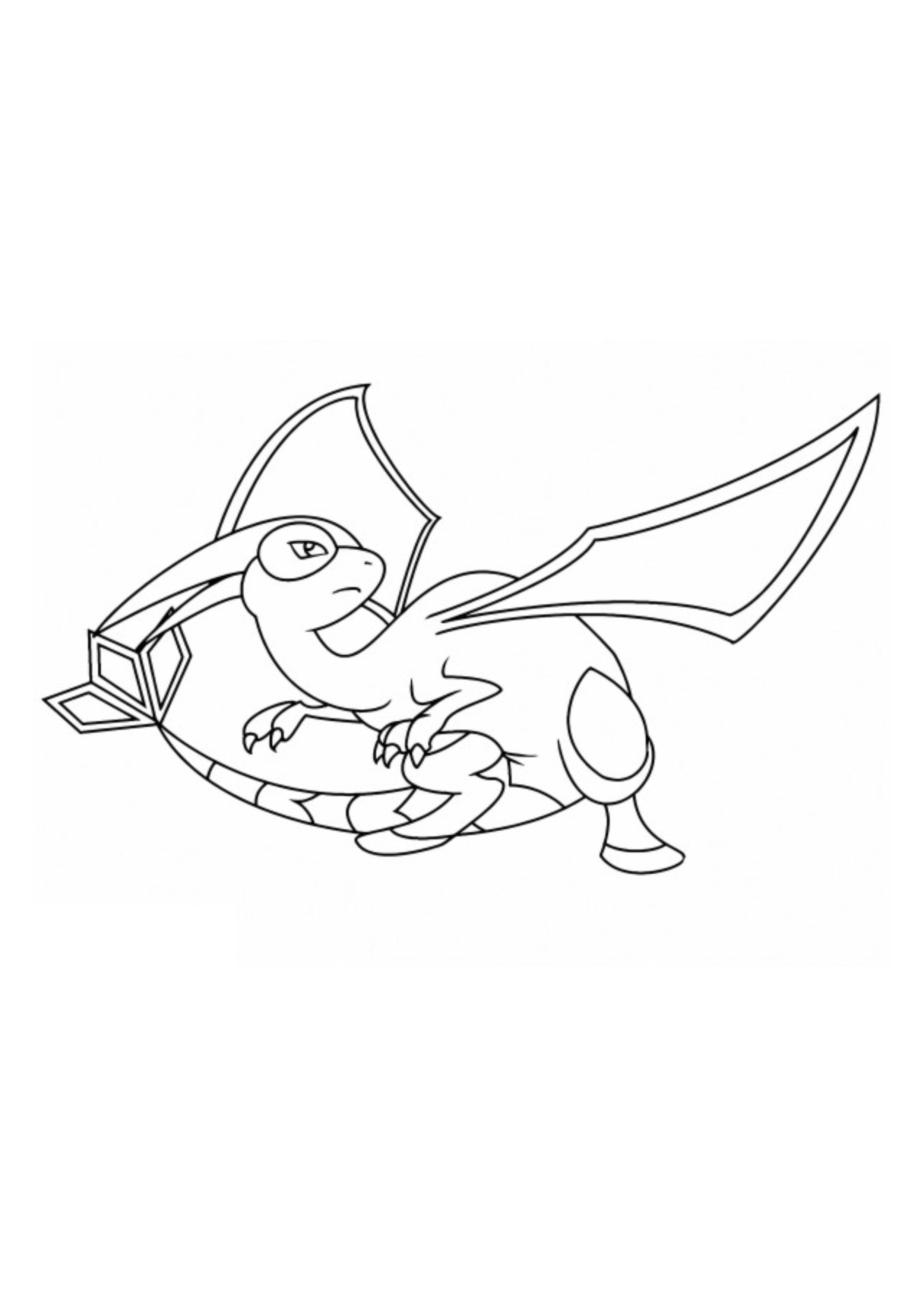 Flygon coloring page (A4) to print