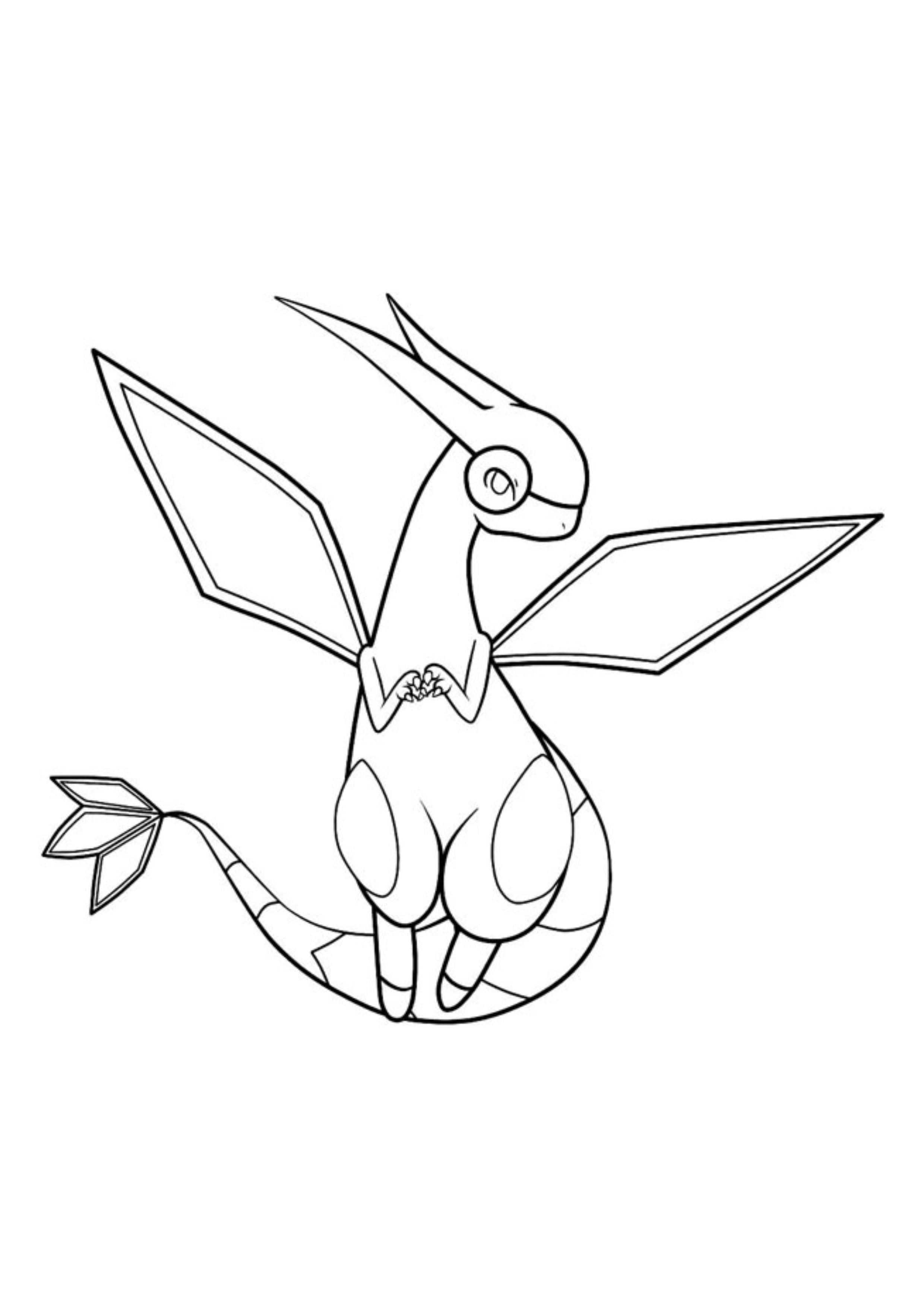 Flygon coloring page (A4) to print
