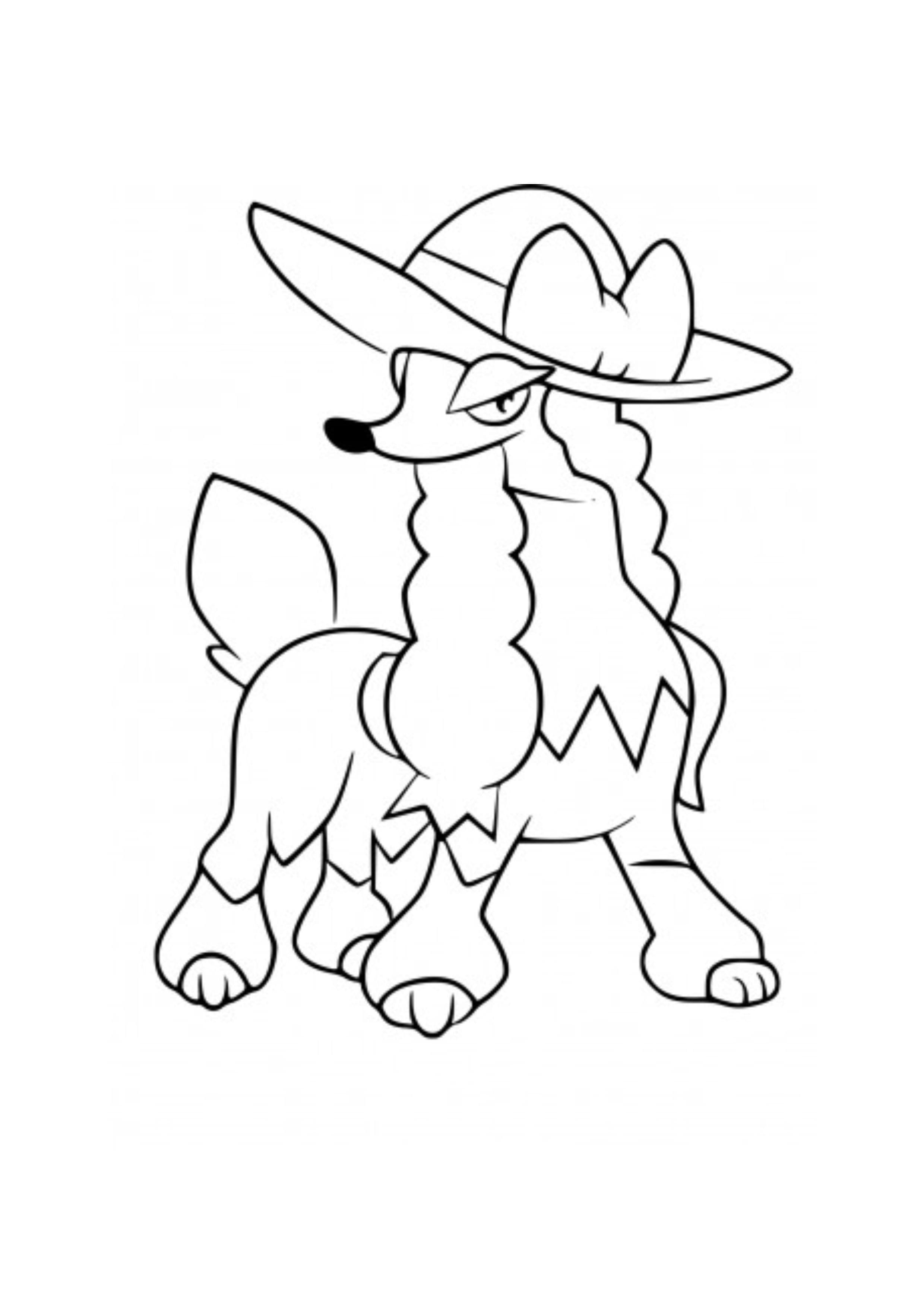 Furfrou coloring page (A4) to print
