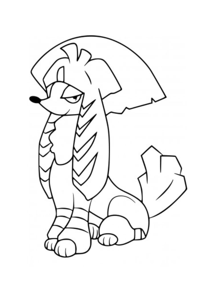 Furfrou coloring page (A4) to print