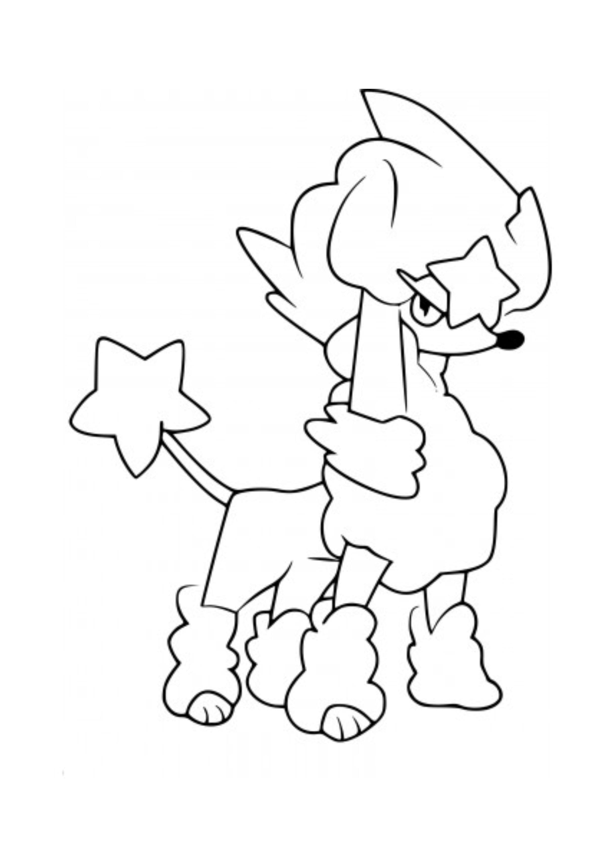 Furfrou coloring page (A4) to print