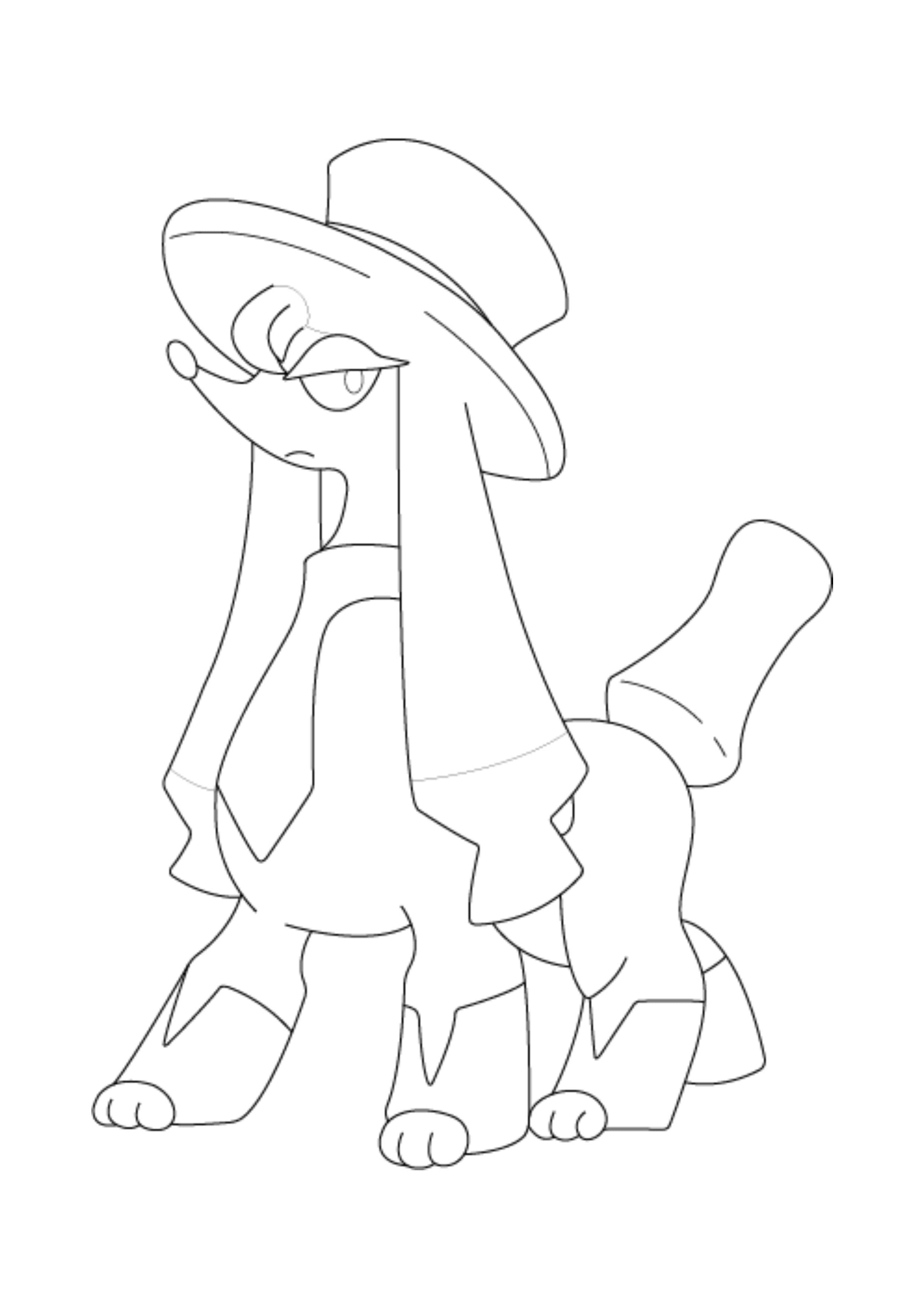 Furfrou coloring page (A4) to print