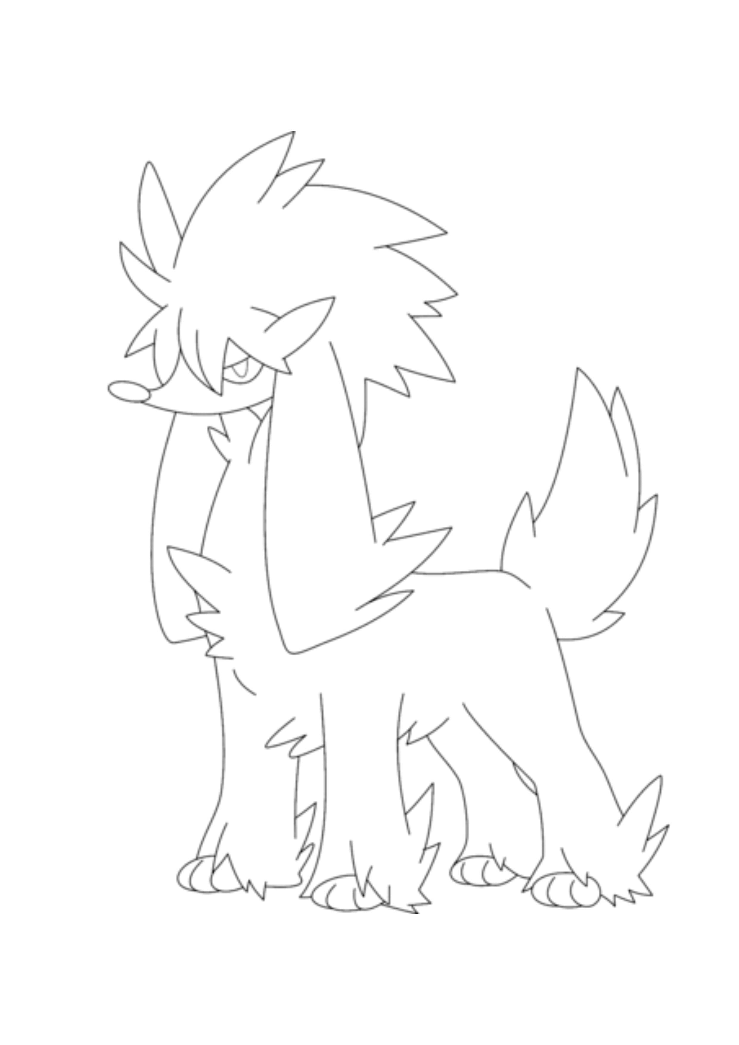 Furfrou coloring page (A4) to print