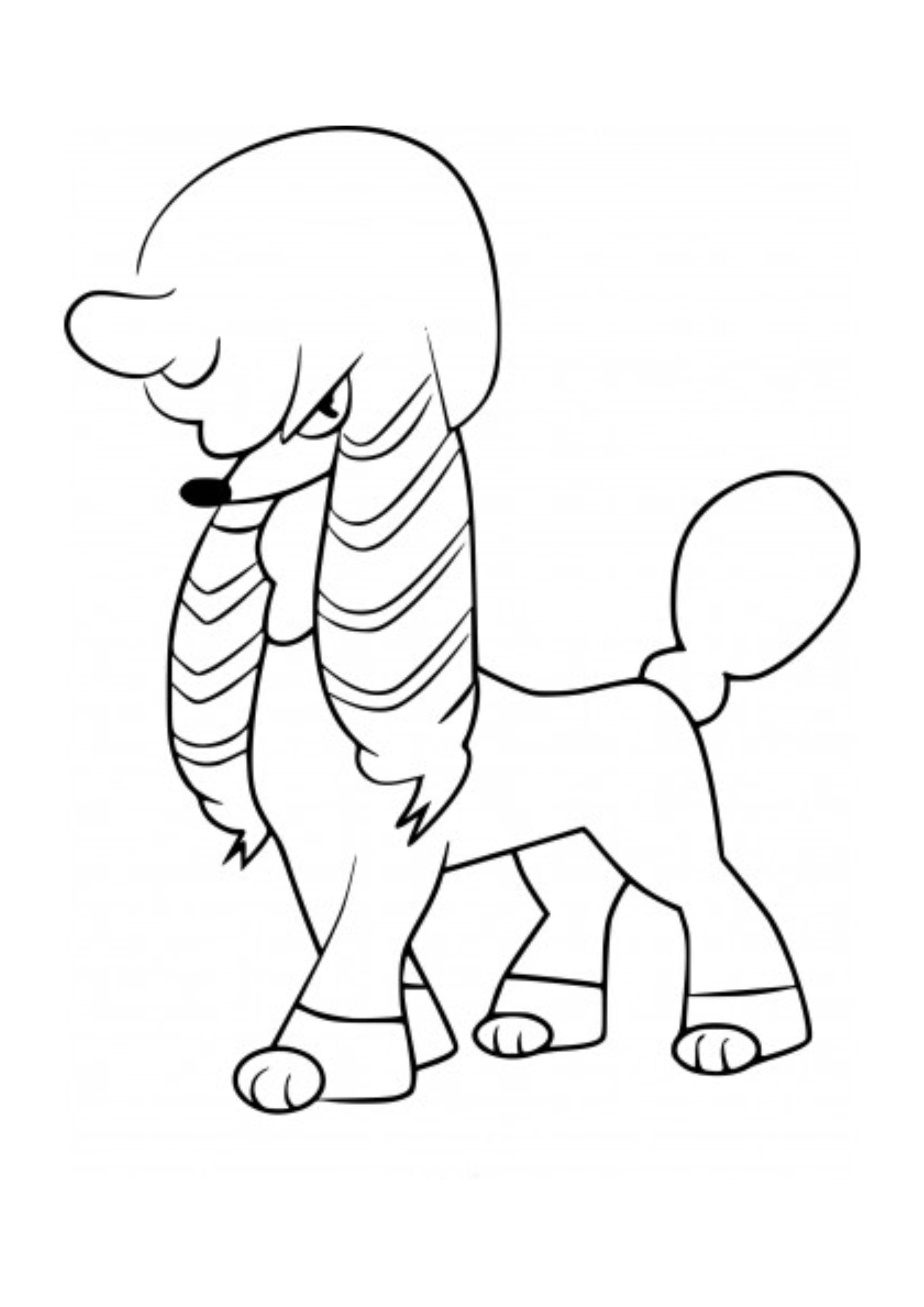 Furfrou coloring page (A4) to print
