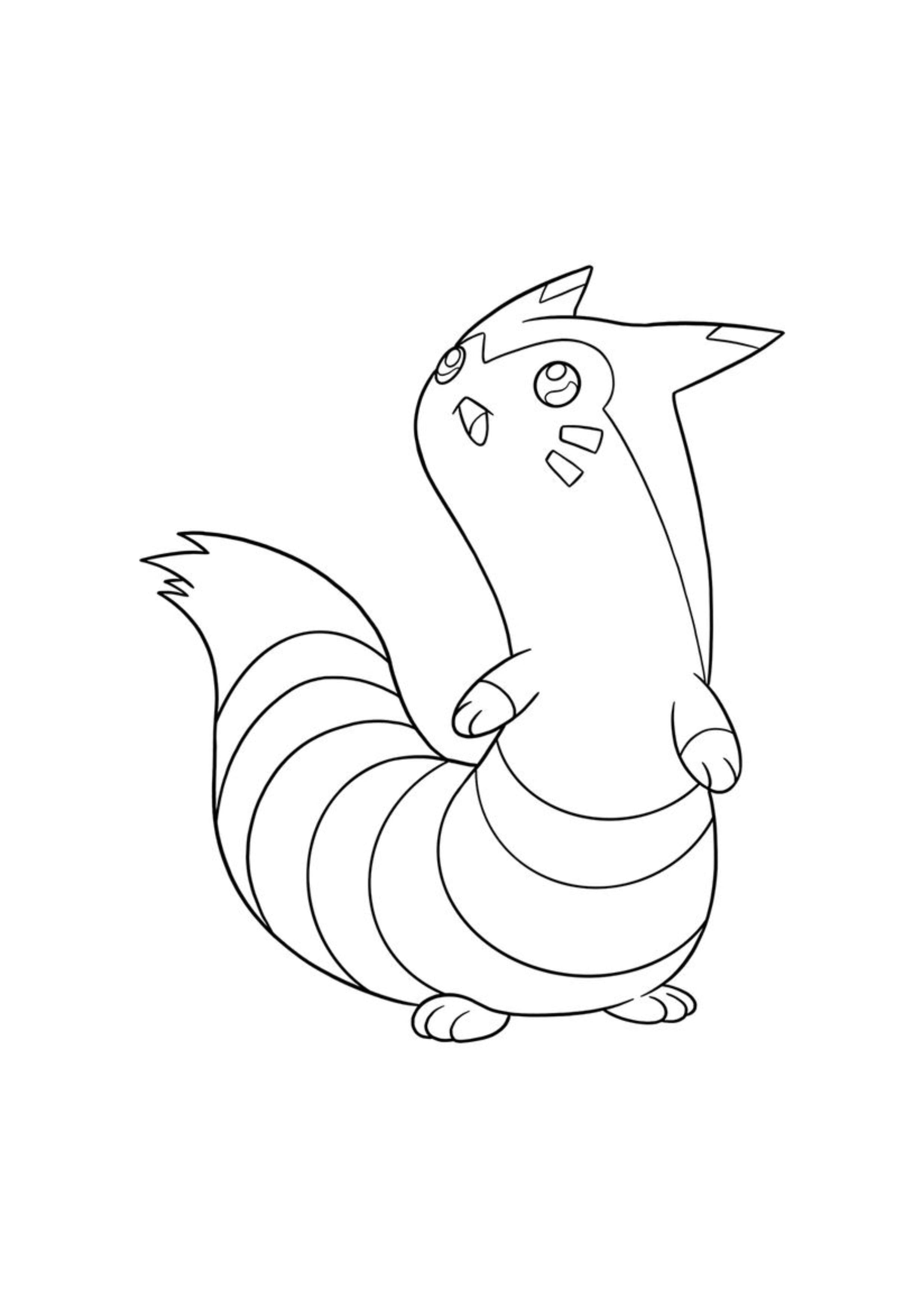 Furret coloring page (A4) to print