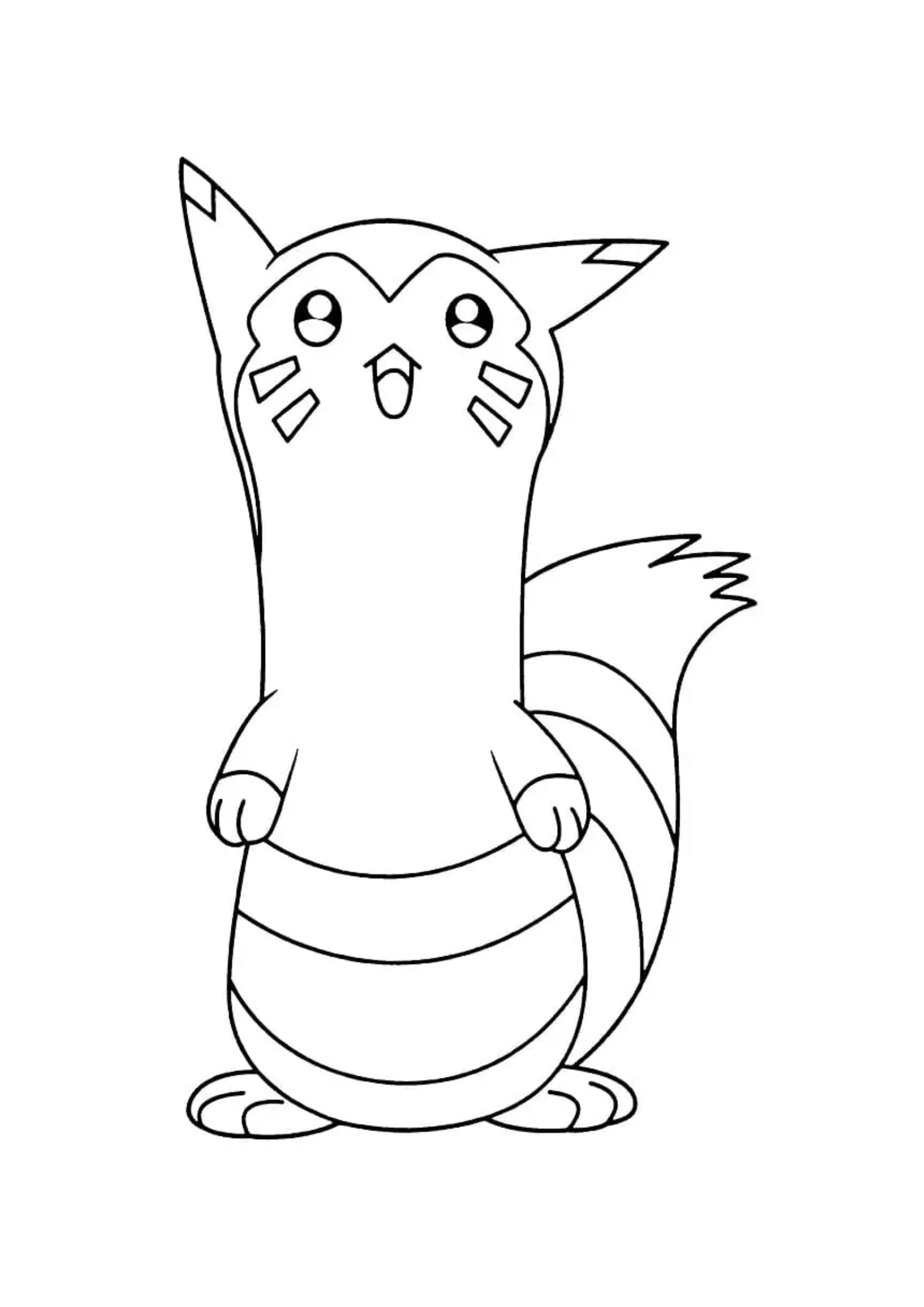 Furret coloring page (A4) to print