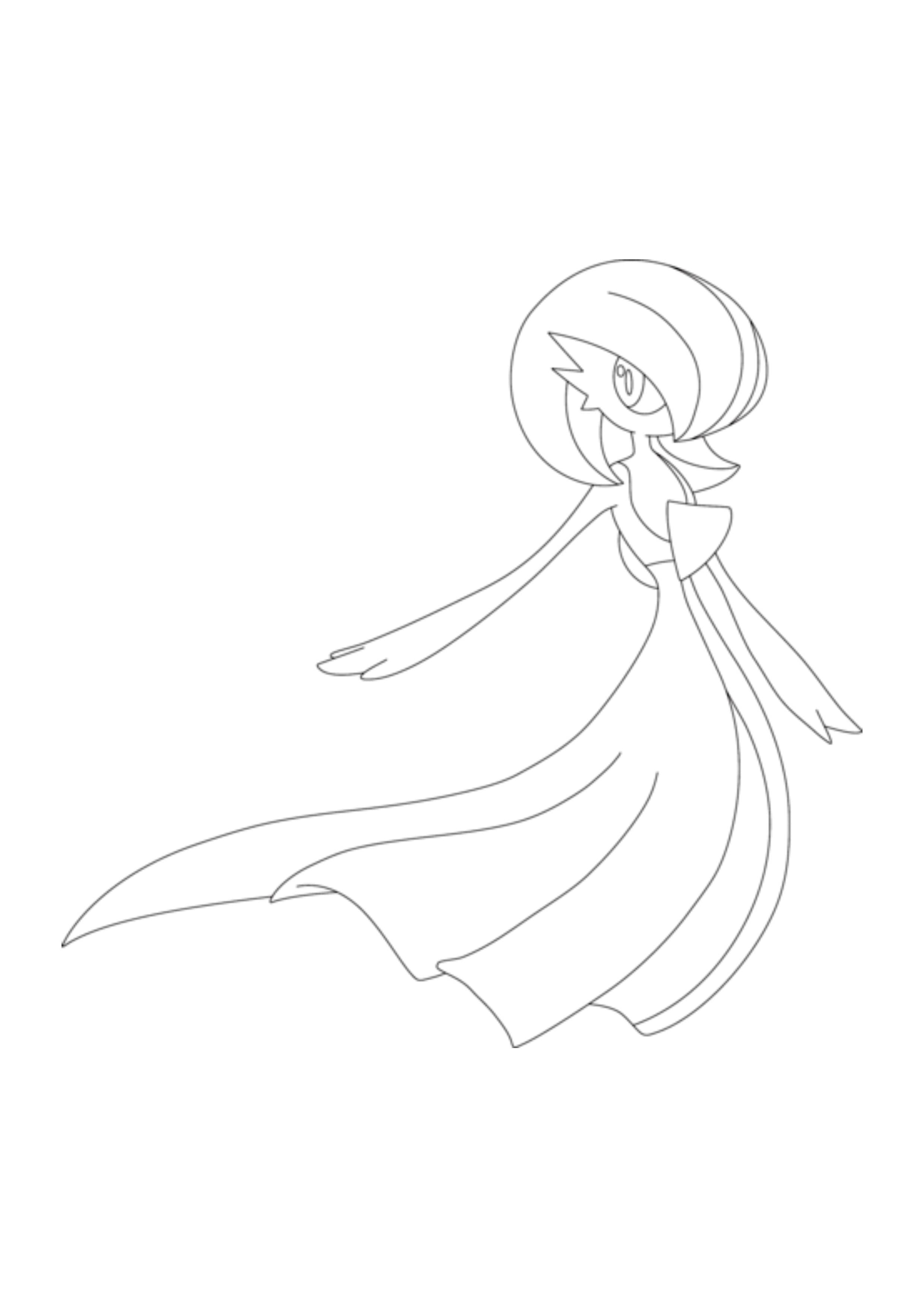 Gardevoir coloring page (A4) to print