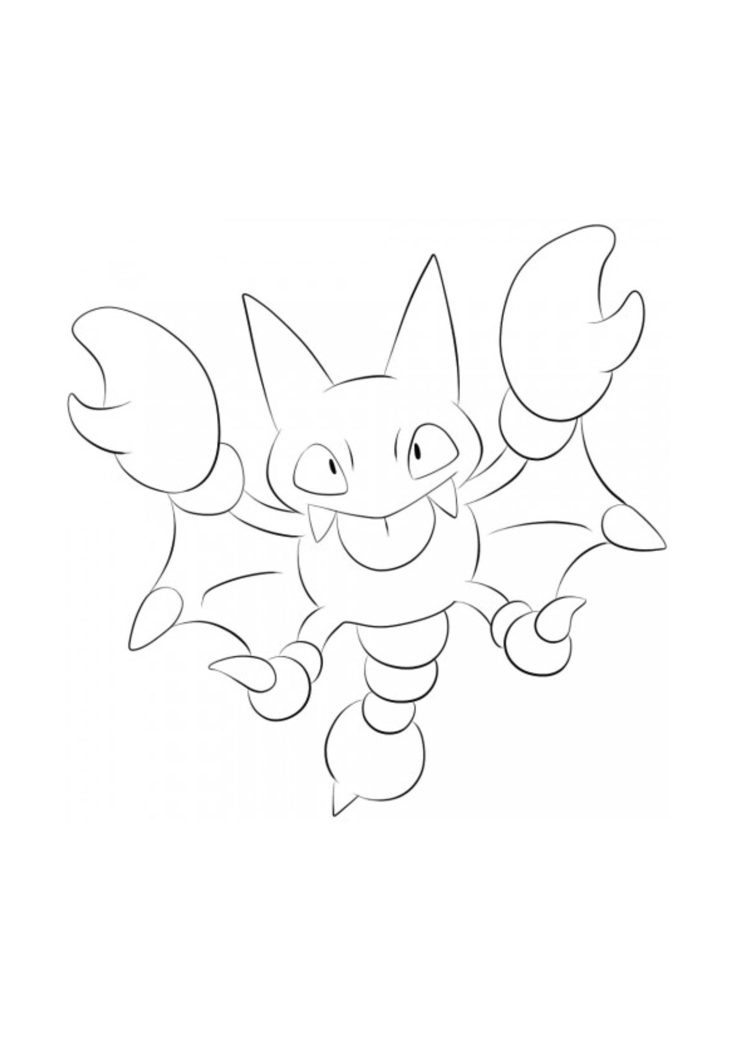 Gligar coloring page (A4) to print