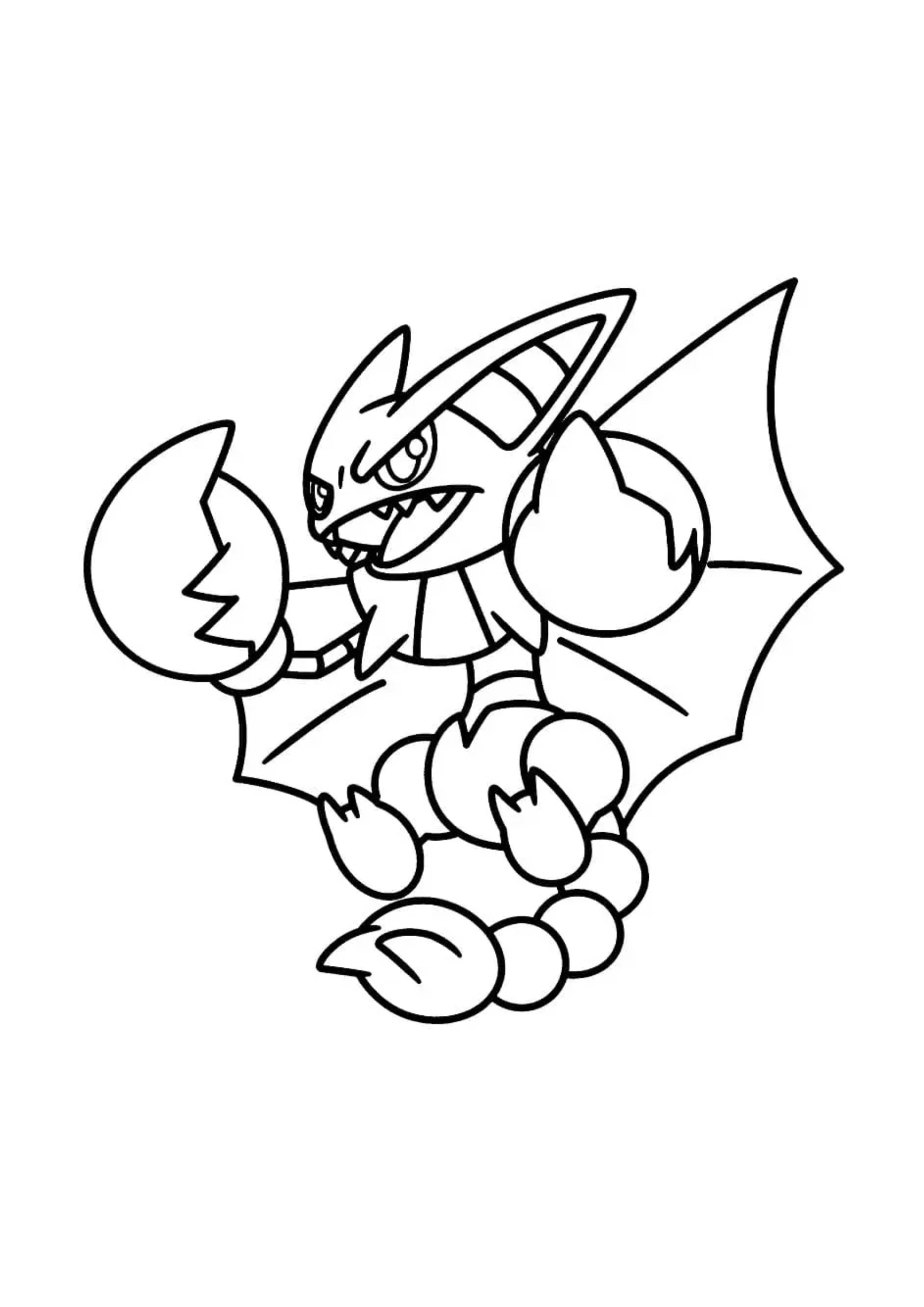 Gligar coloring page (A4) to print