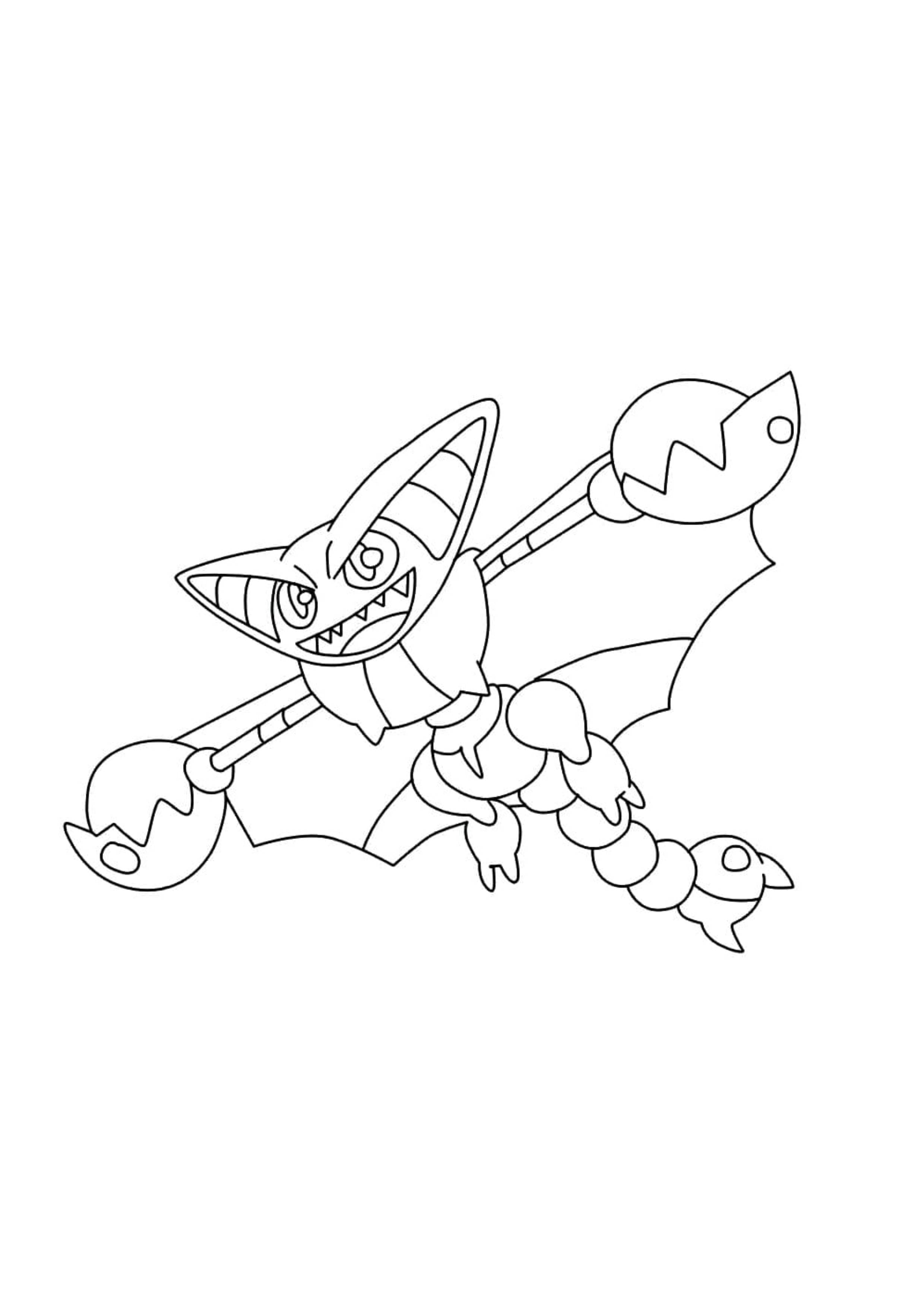 Gligar coloring page (A4) to print