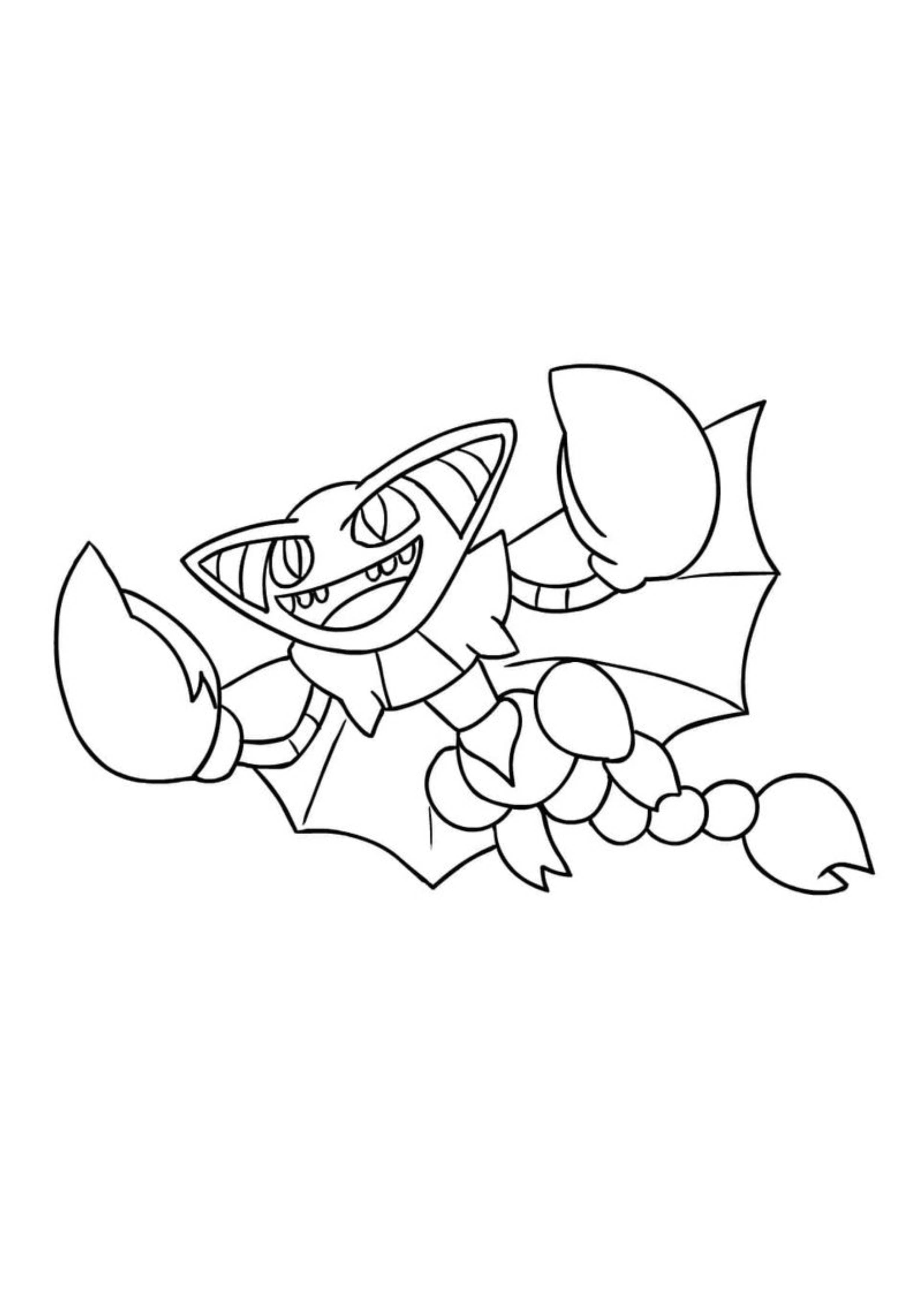 Gligar coloring page (A4) to print