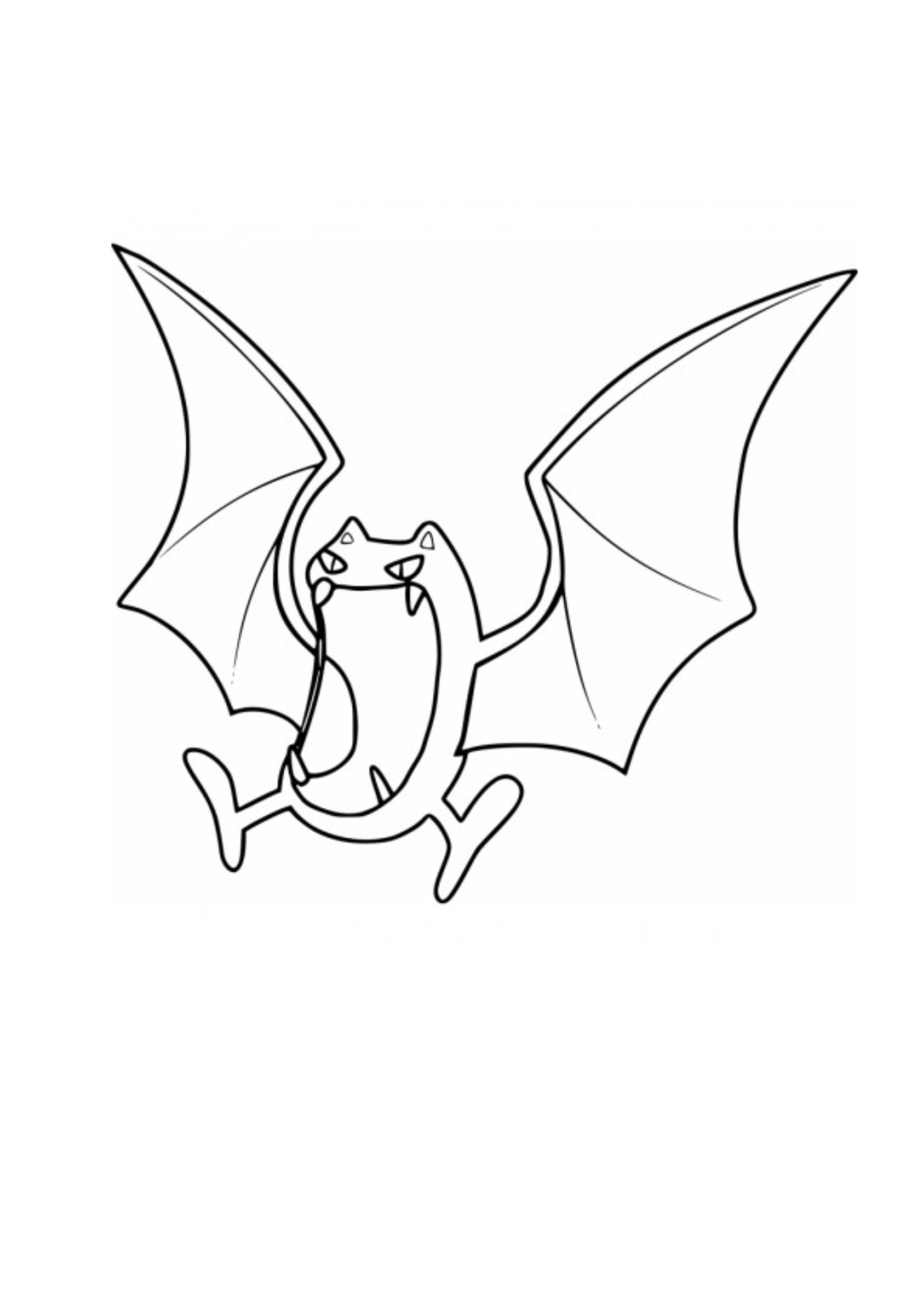 Golbat coloring page (A4) to print