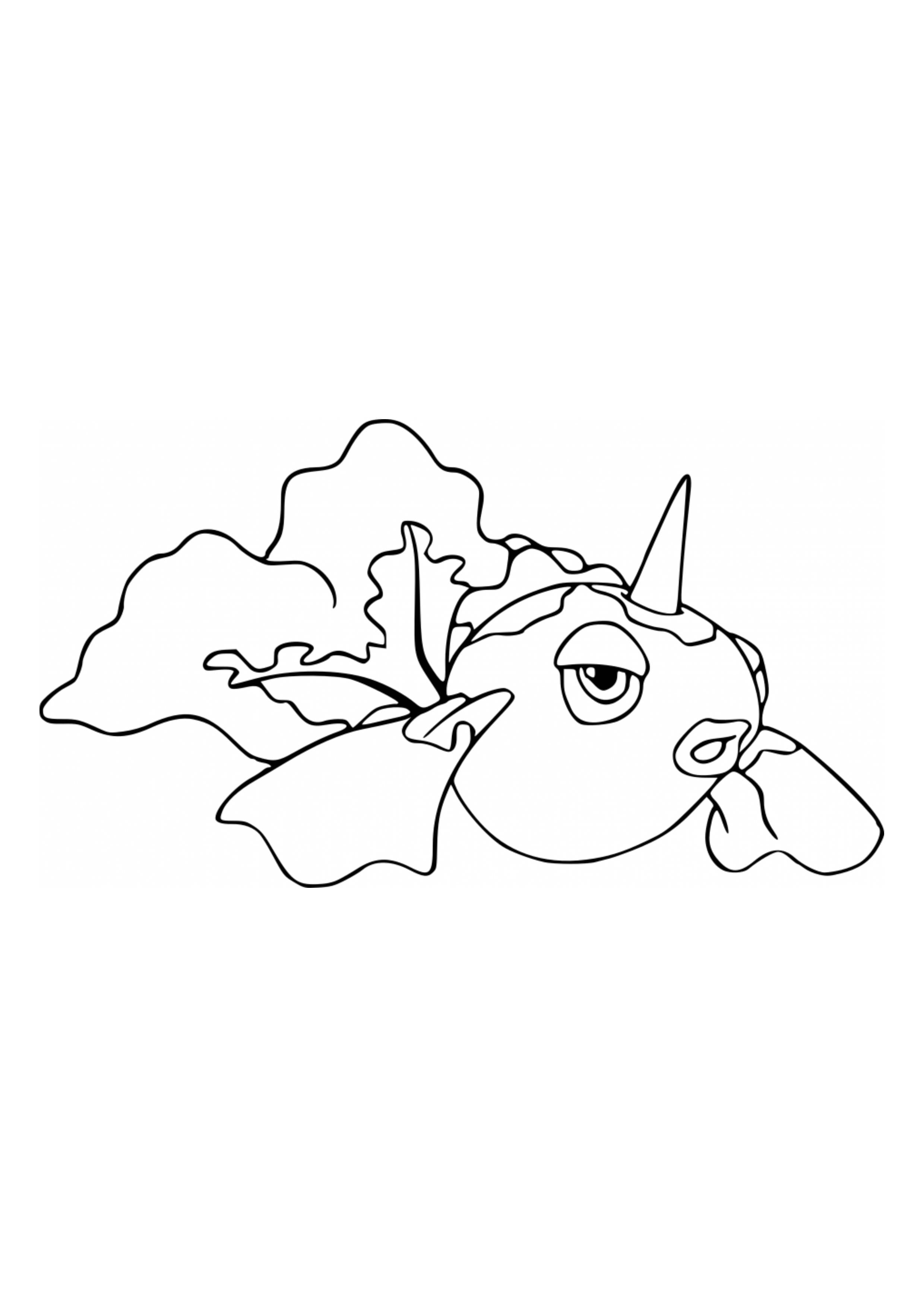 Goldeen coloring page (A4) to print