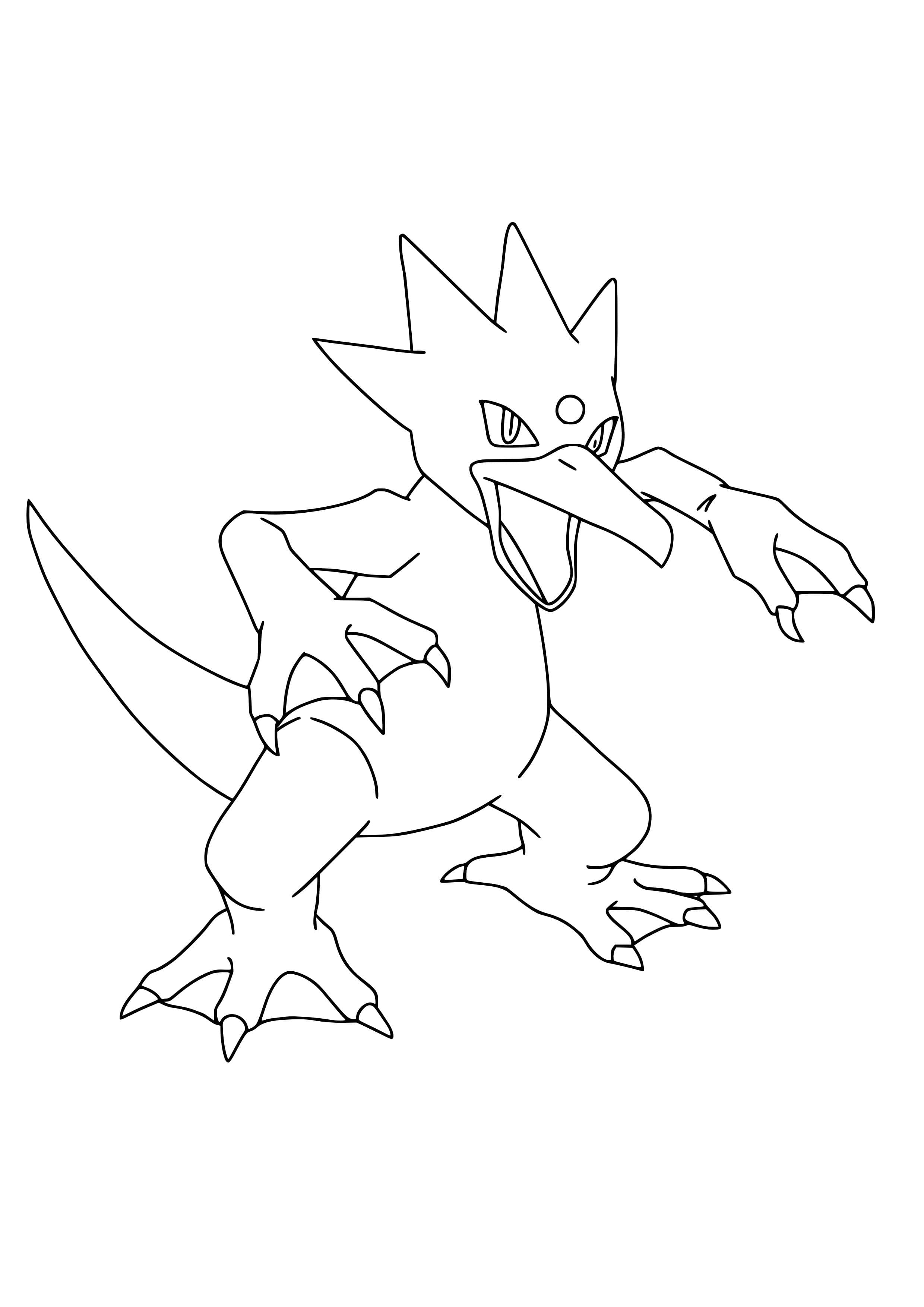 Golduck coloring page (A4) to print