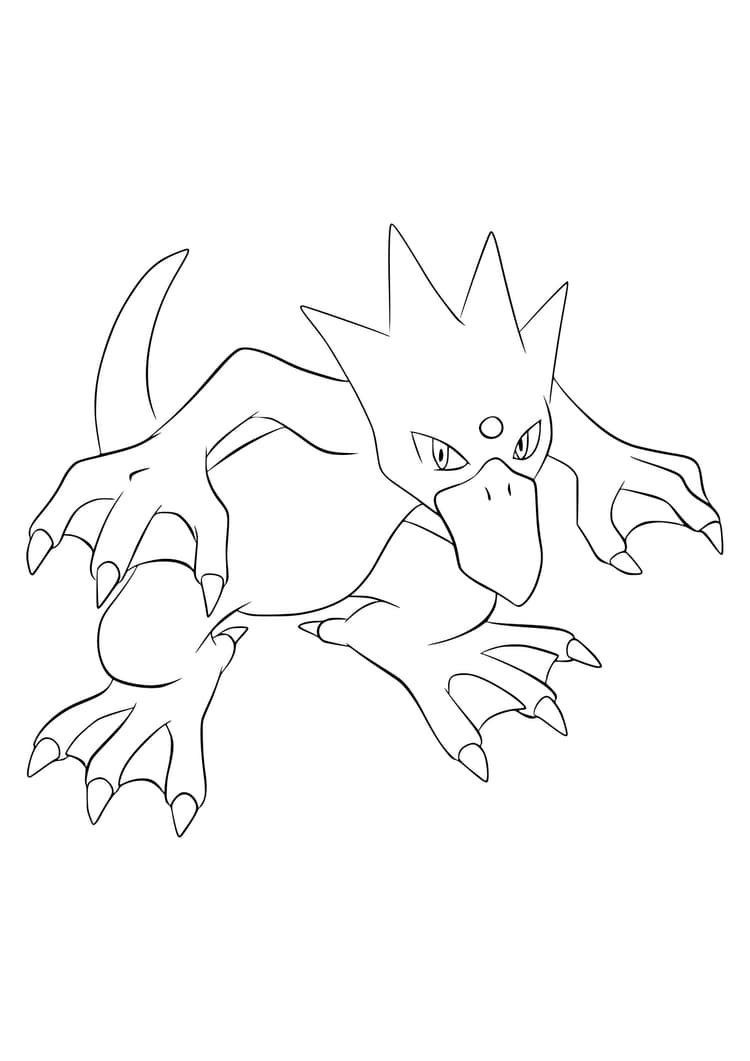 Golduck coloring page (A4) to print