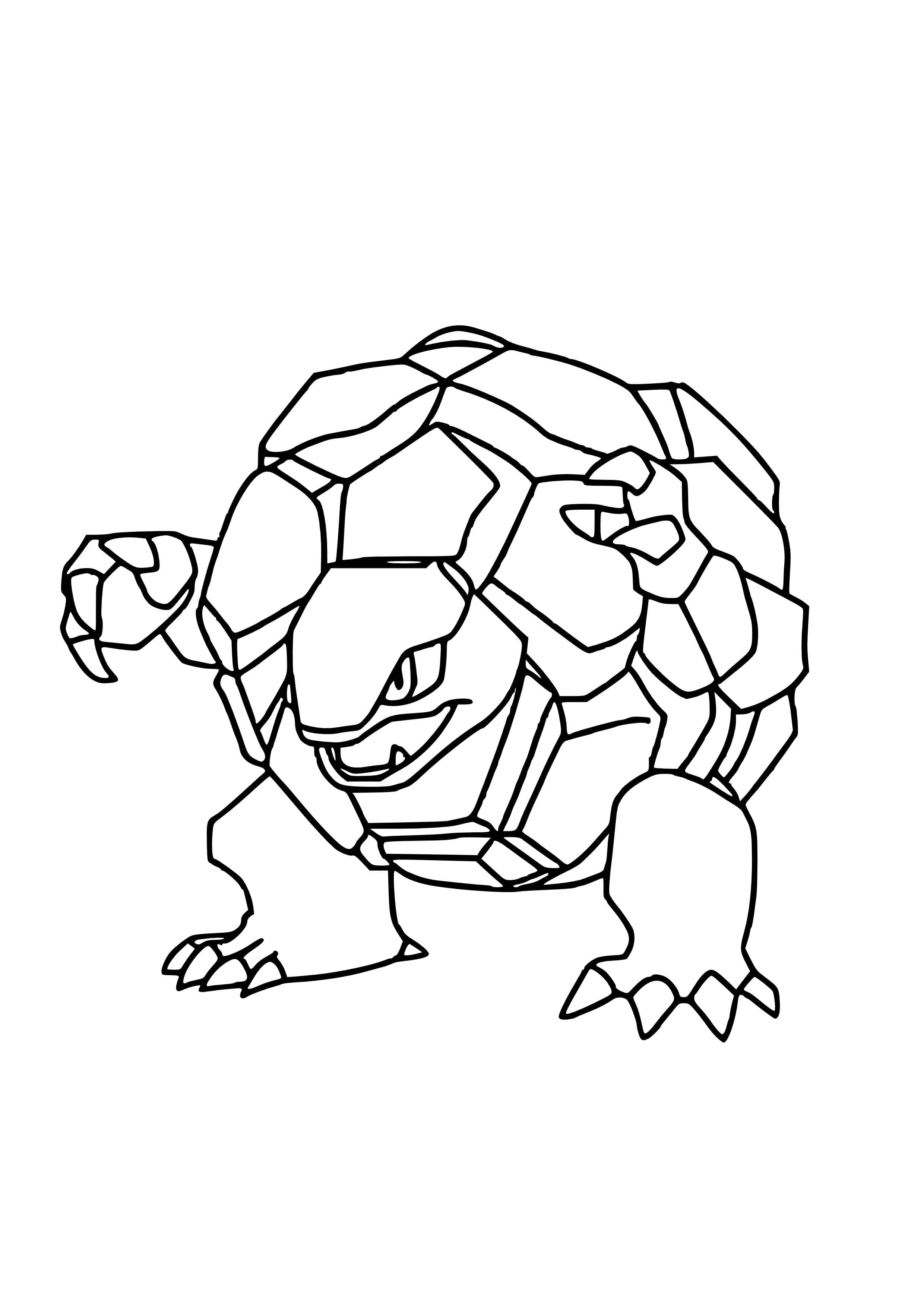 Golem coloring page (A4) to print