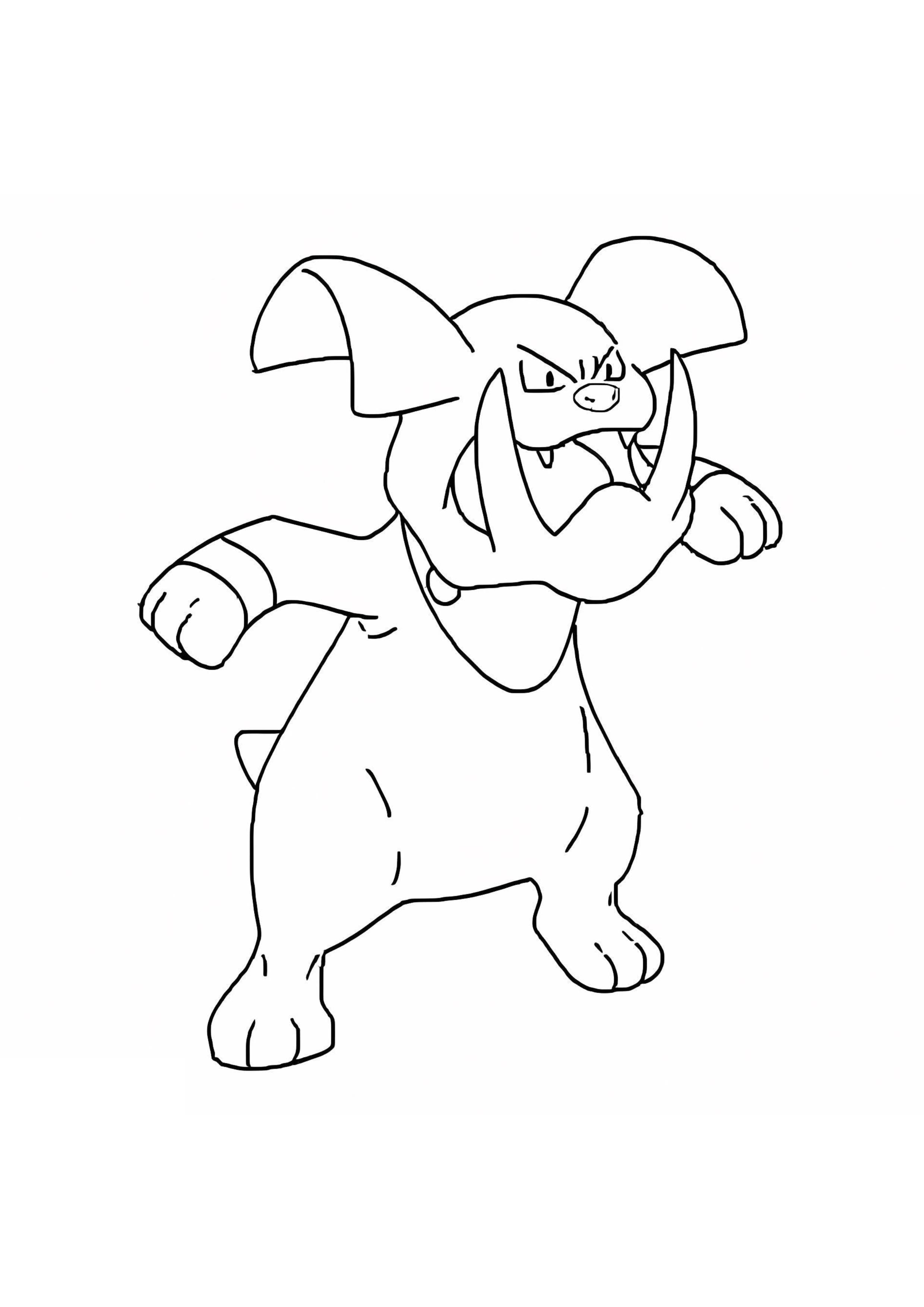 Granbull coloring page (A4) to print