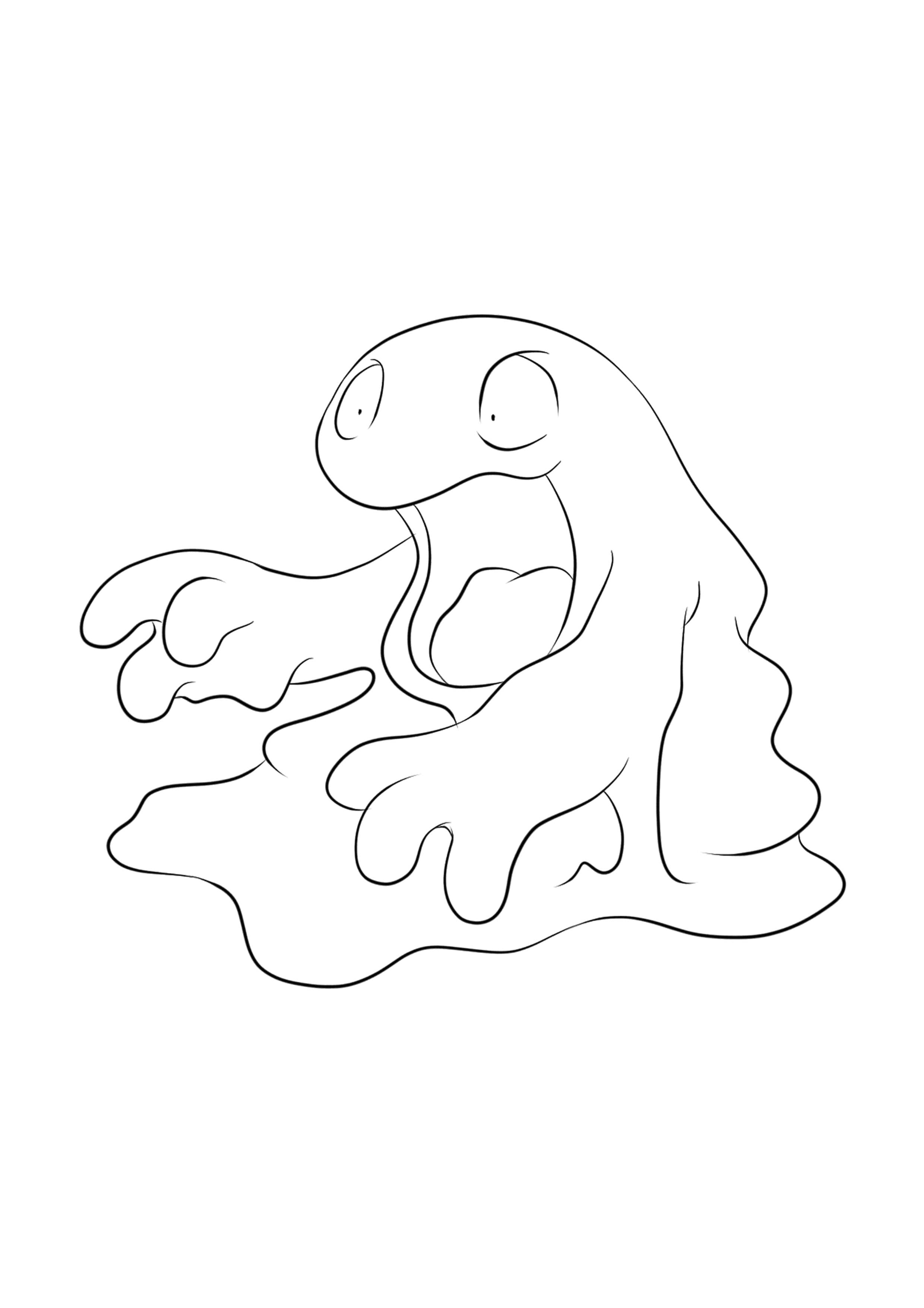 Grimer coloring page (A4) to print