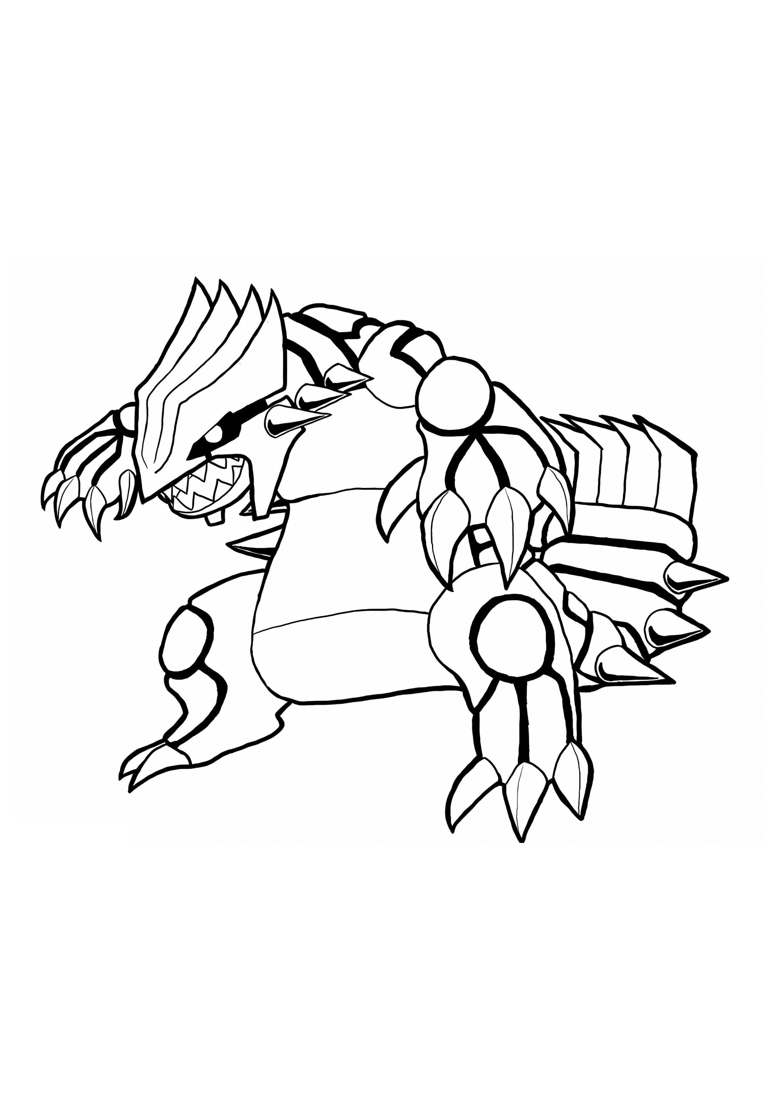 Groudon coloring page (A4) to print