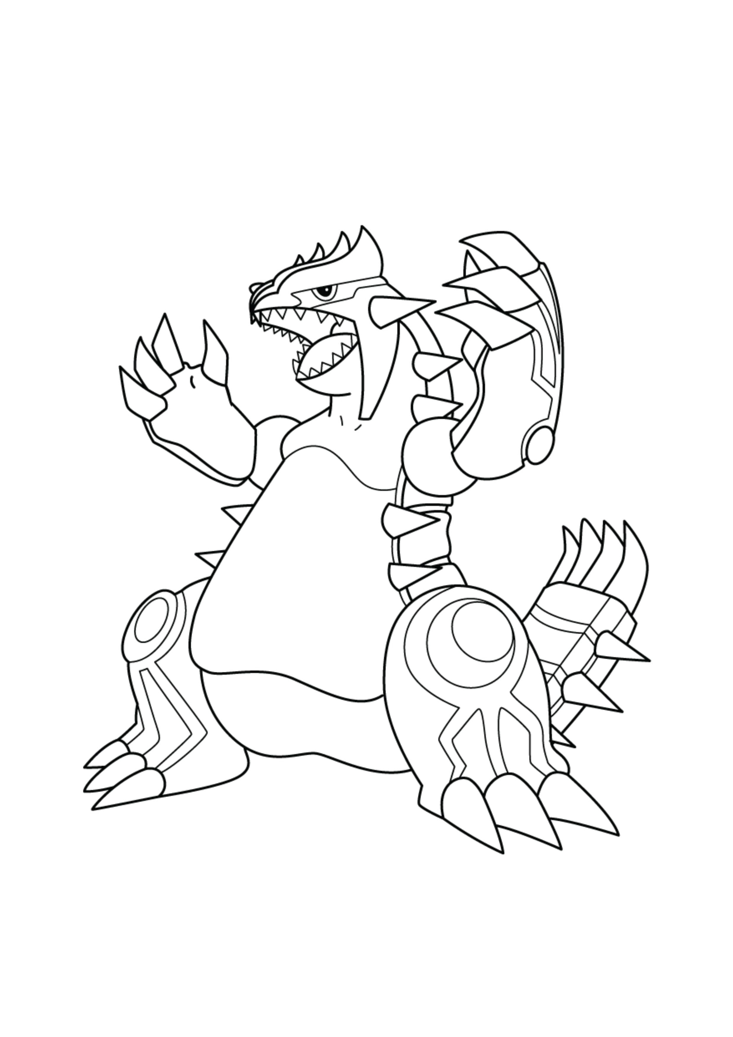 Groudon coloring page (A4) to print