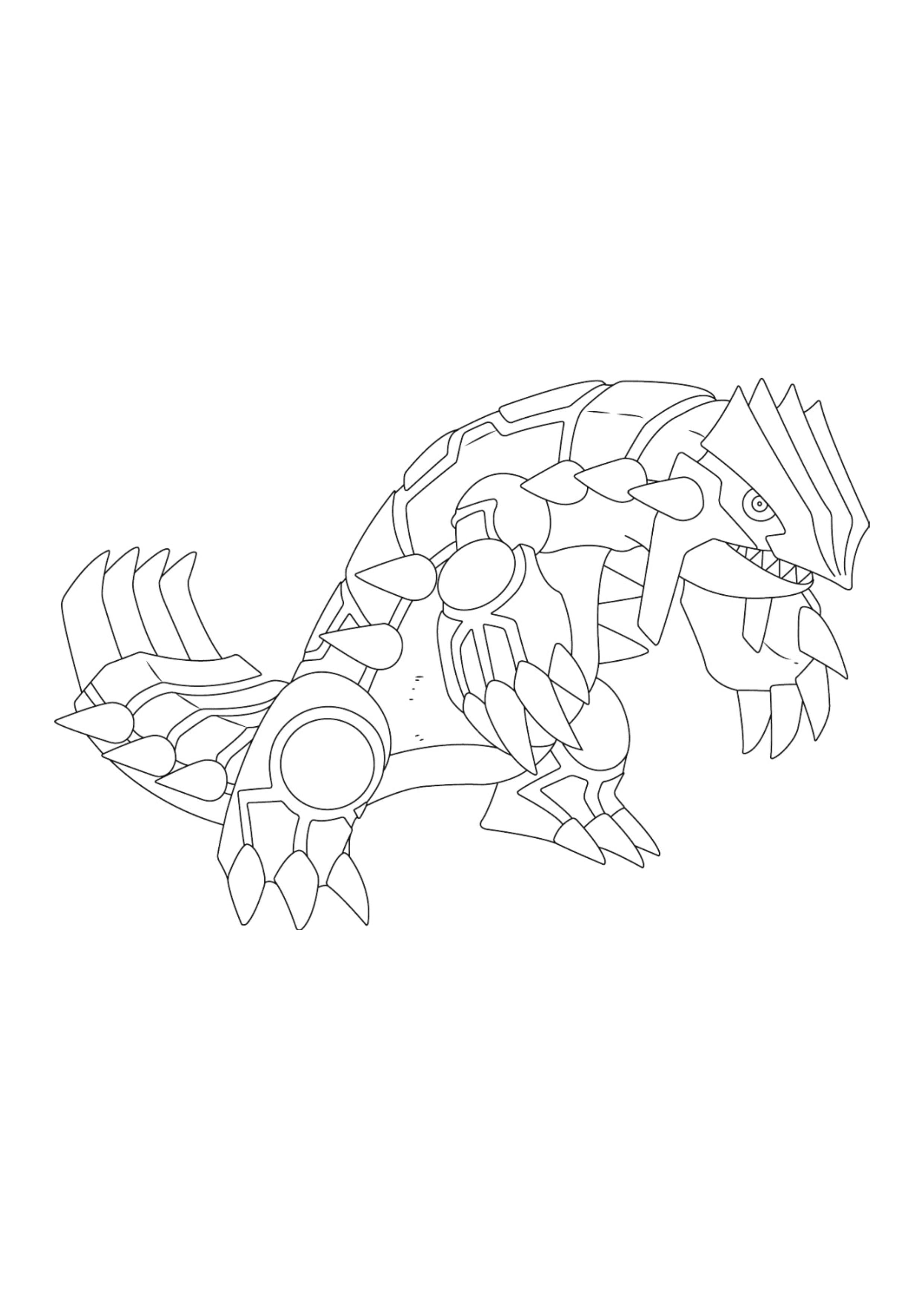 Groudon coloring page (A4) to print