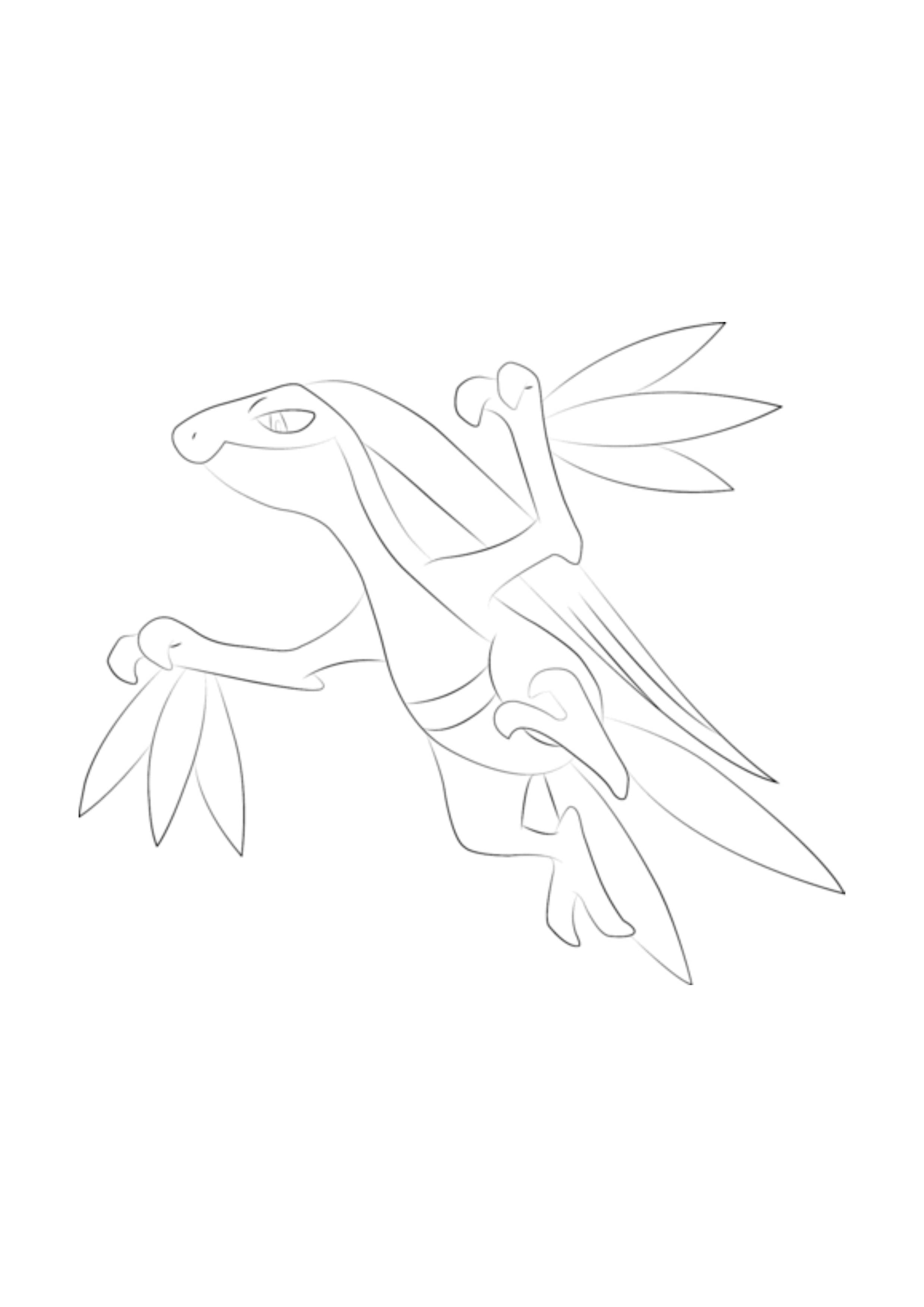 Grovyle coloring page (A4) to print