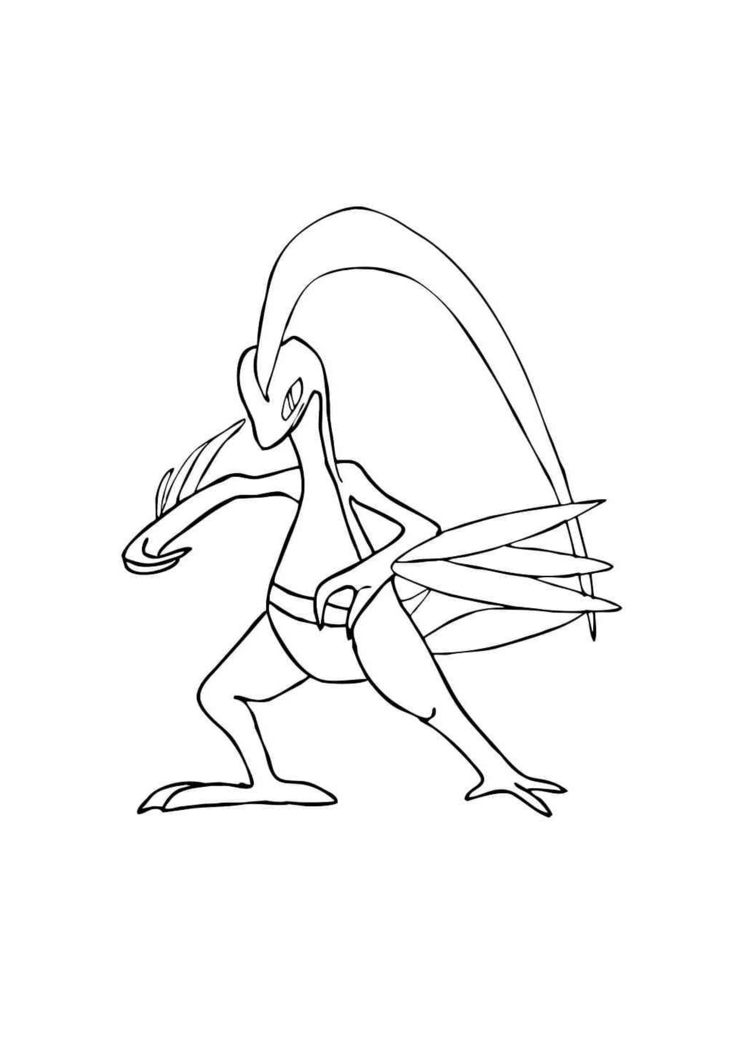 Grovyle coloring page (A4) to print