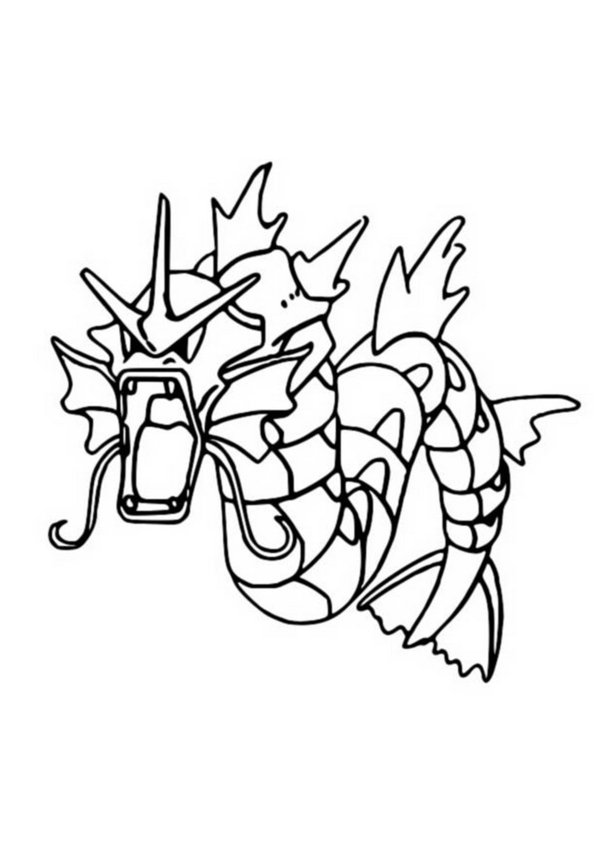 Gyarados coloring page (A4) to print