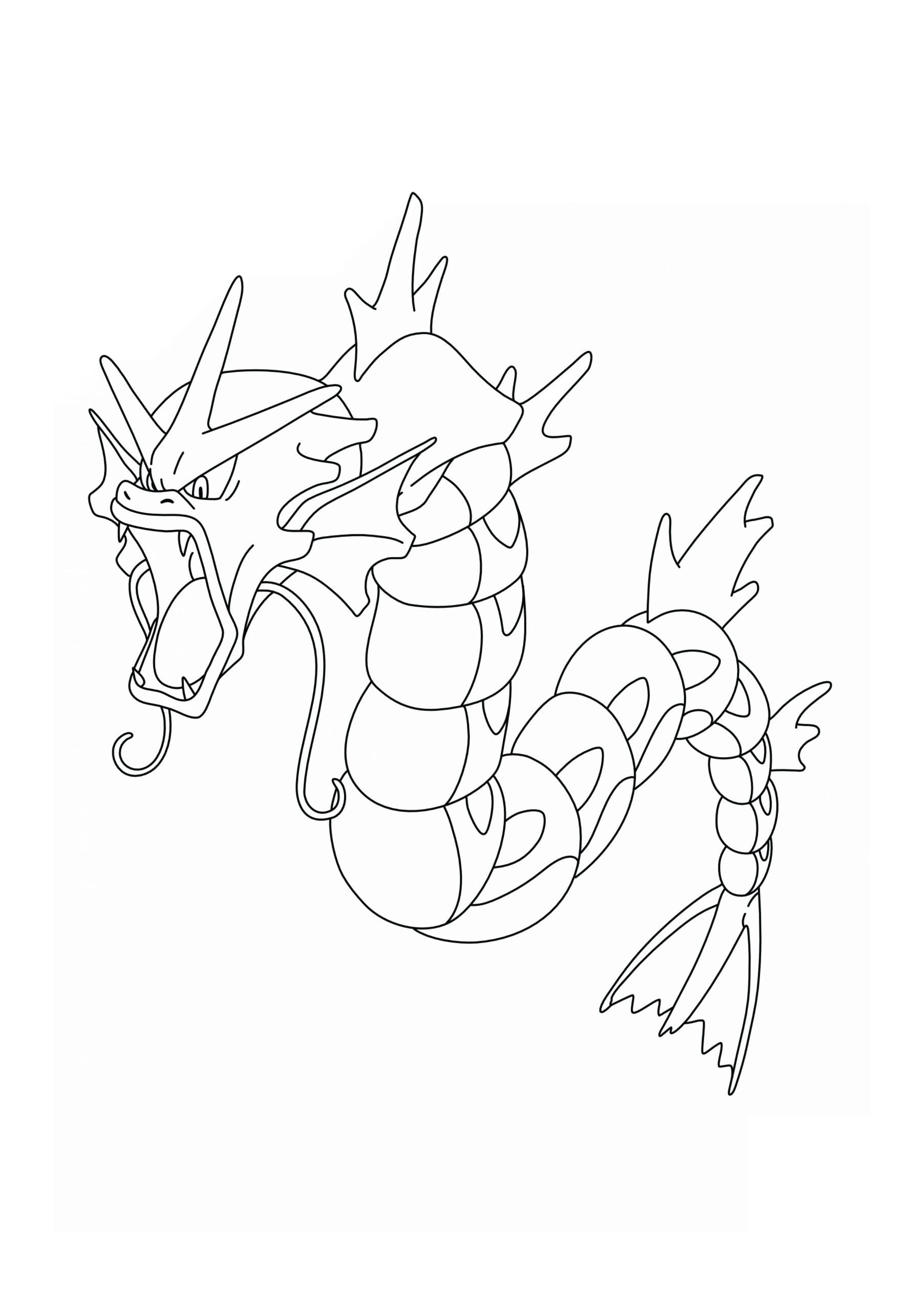 Gyarados coloring page (A4) to print