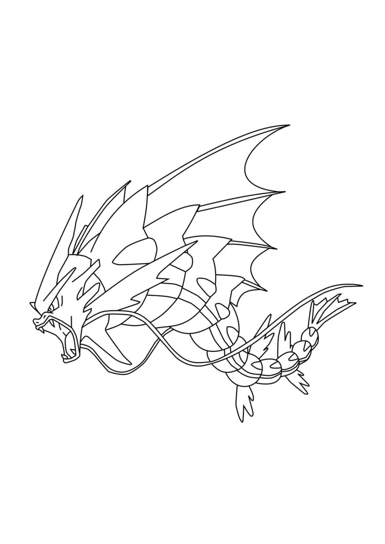 Gyarados coloring page (A4) to print
