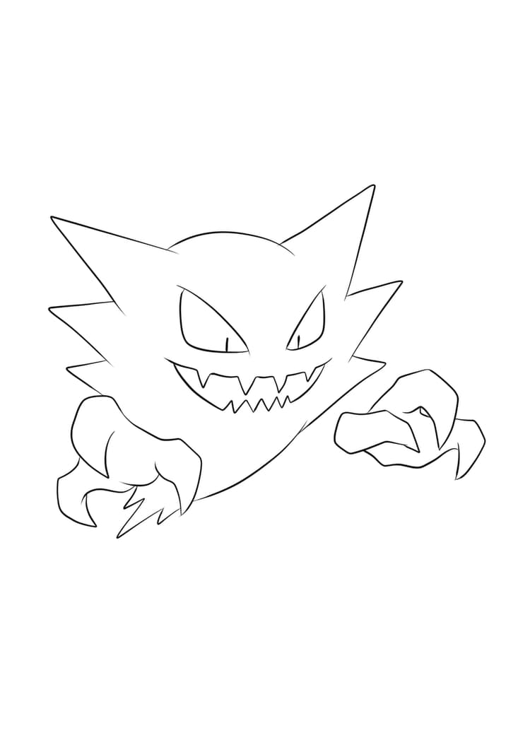 Haunter coloring page (A4) to print