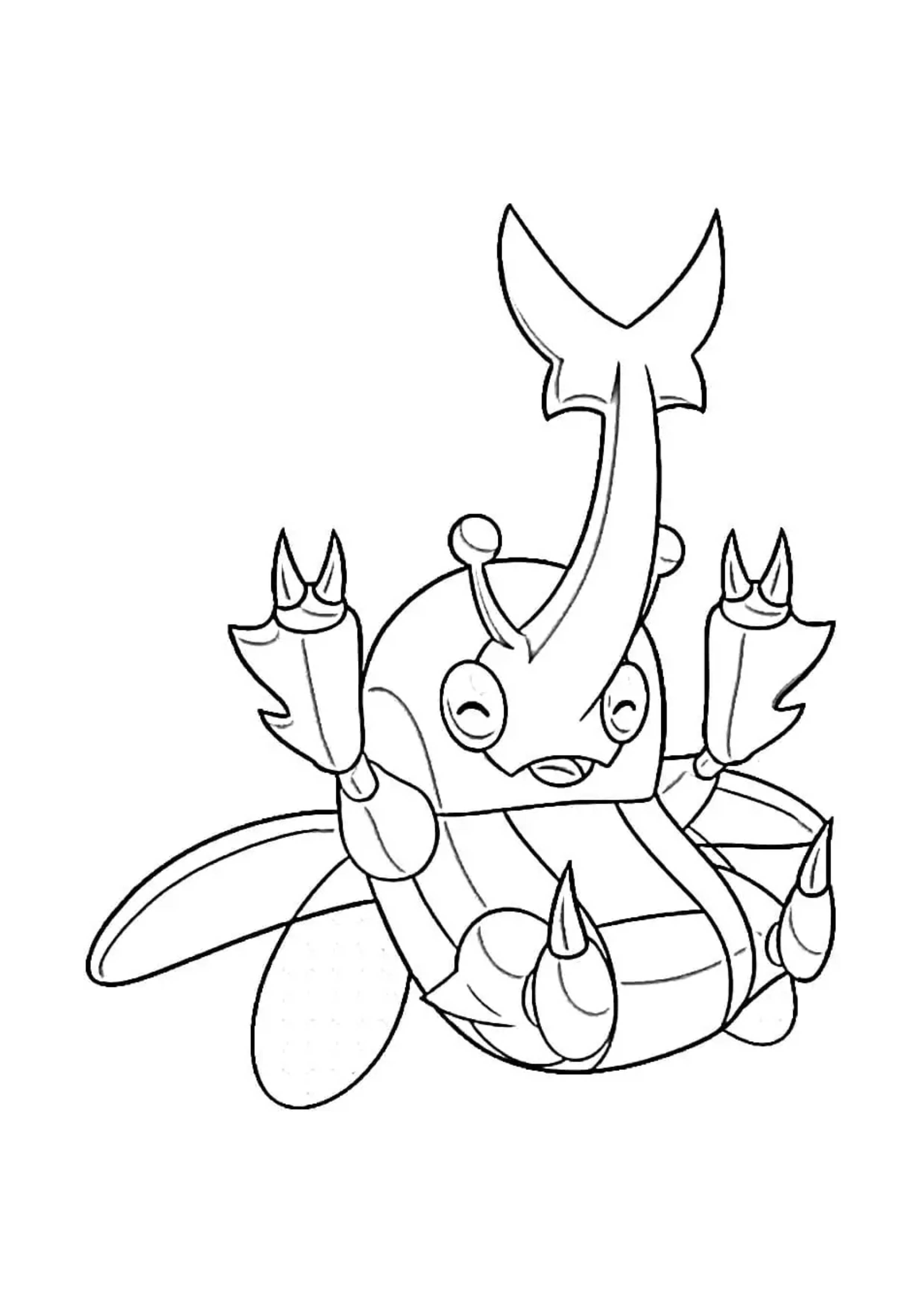 Heracross coloring page (A4) to print