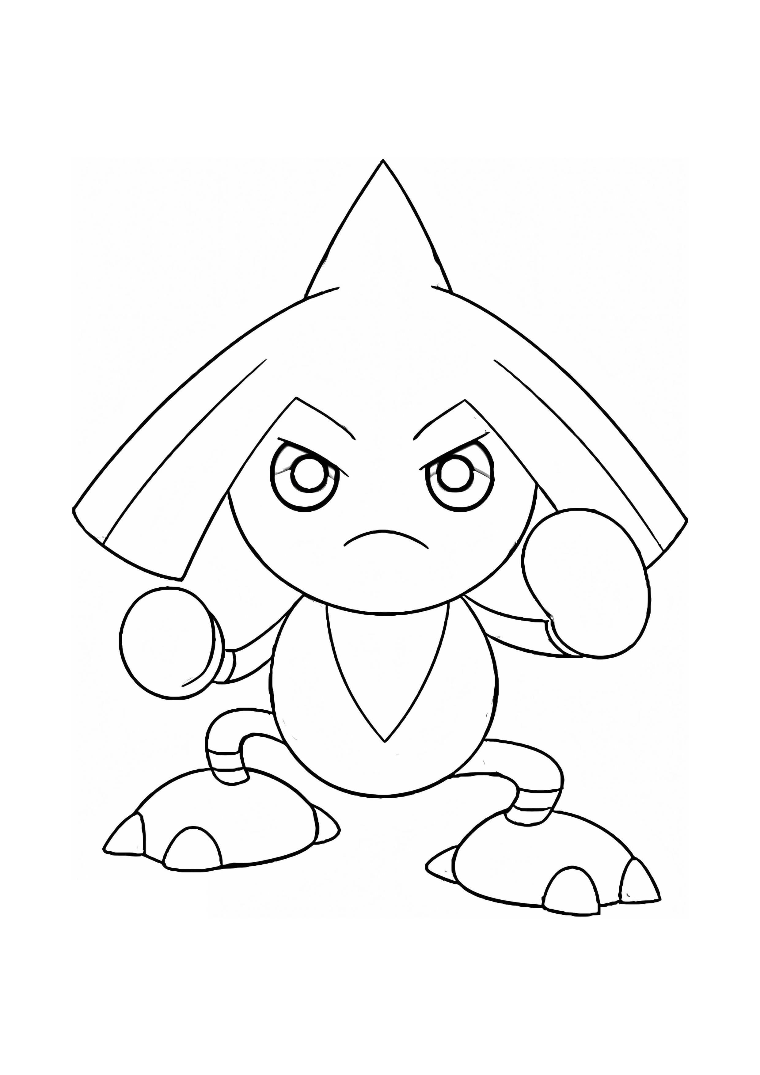 Hitmontop coloring page (A4) to print