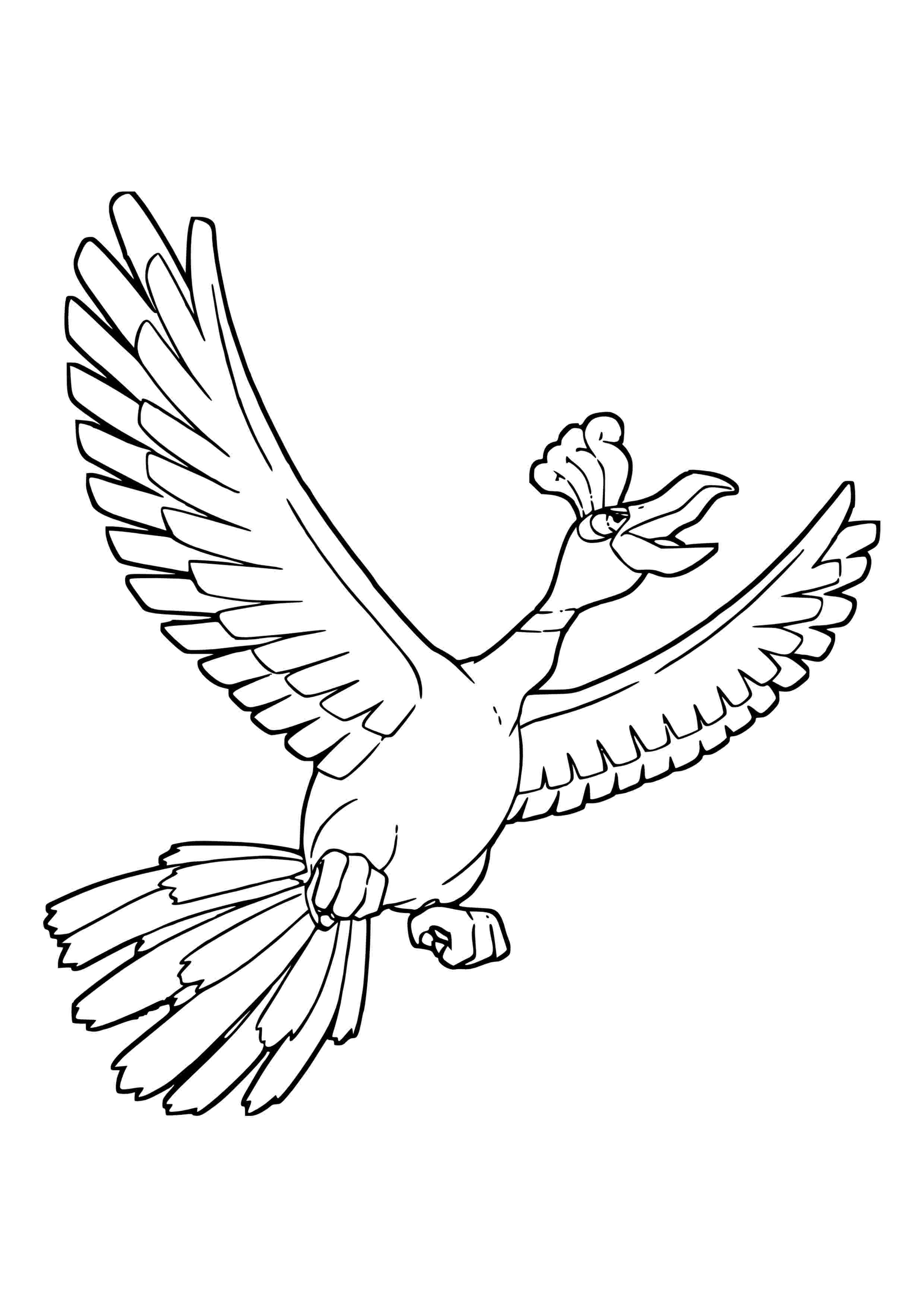 Ho-Oh coloring page (A4) to print