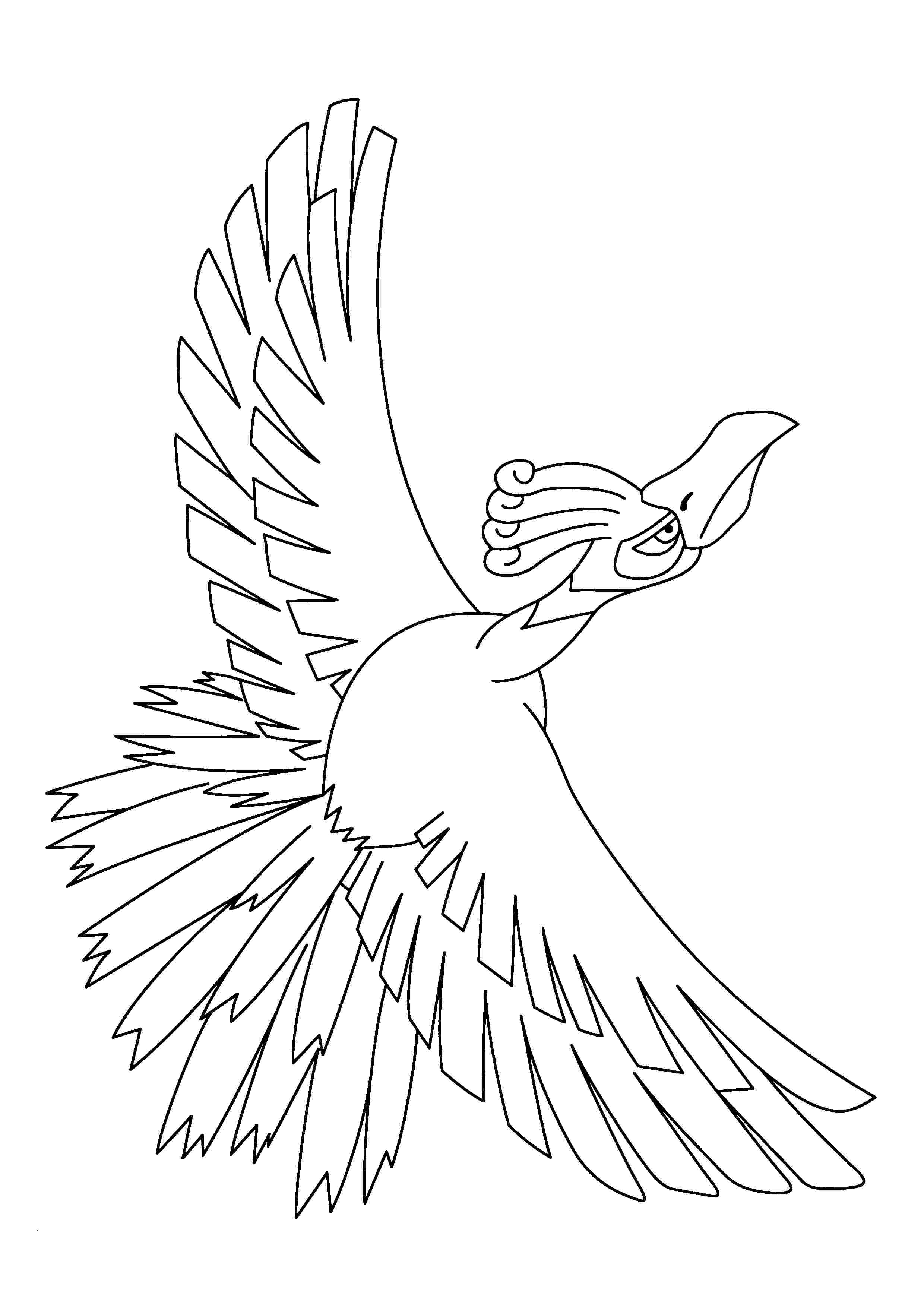 Ho-Oh coloring page (A4) to print