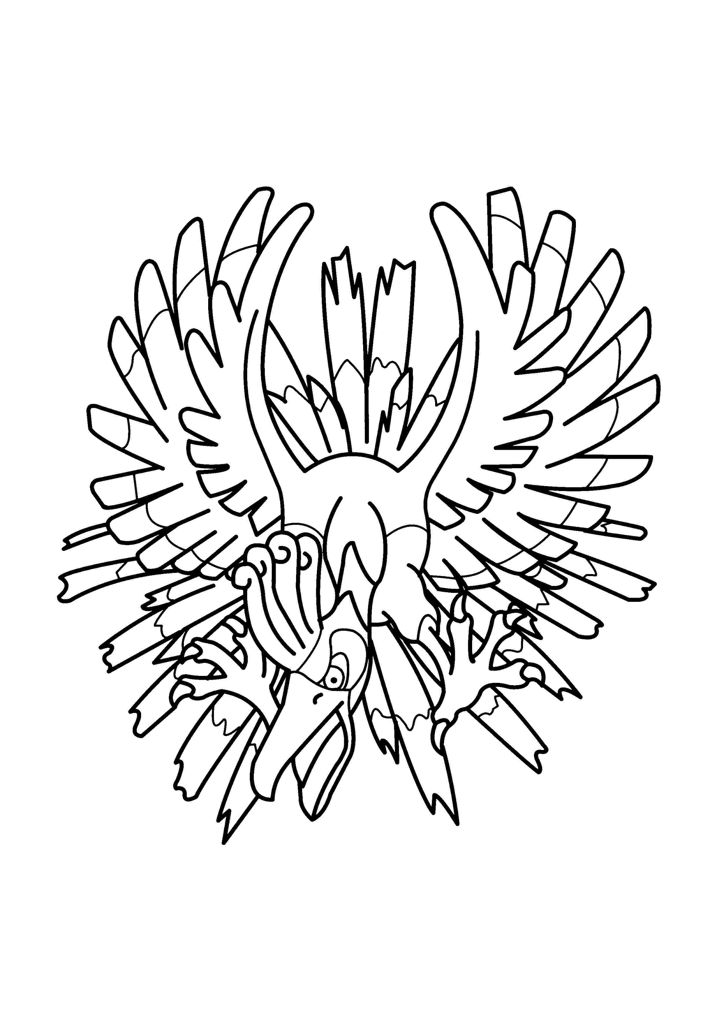 Ho-Oh coloring page (A4) to print