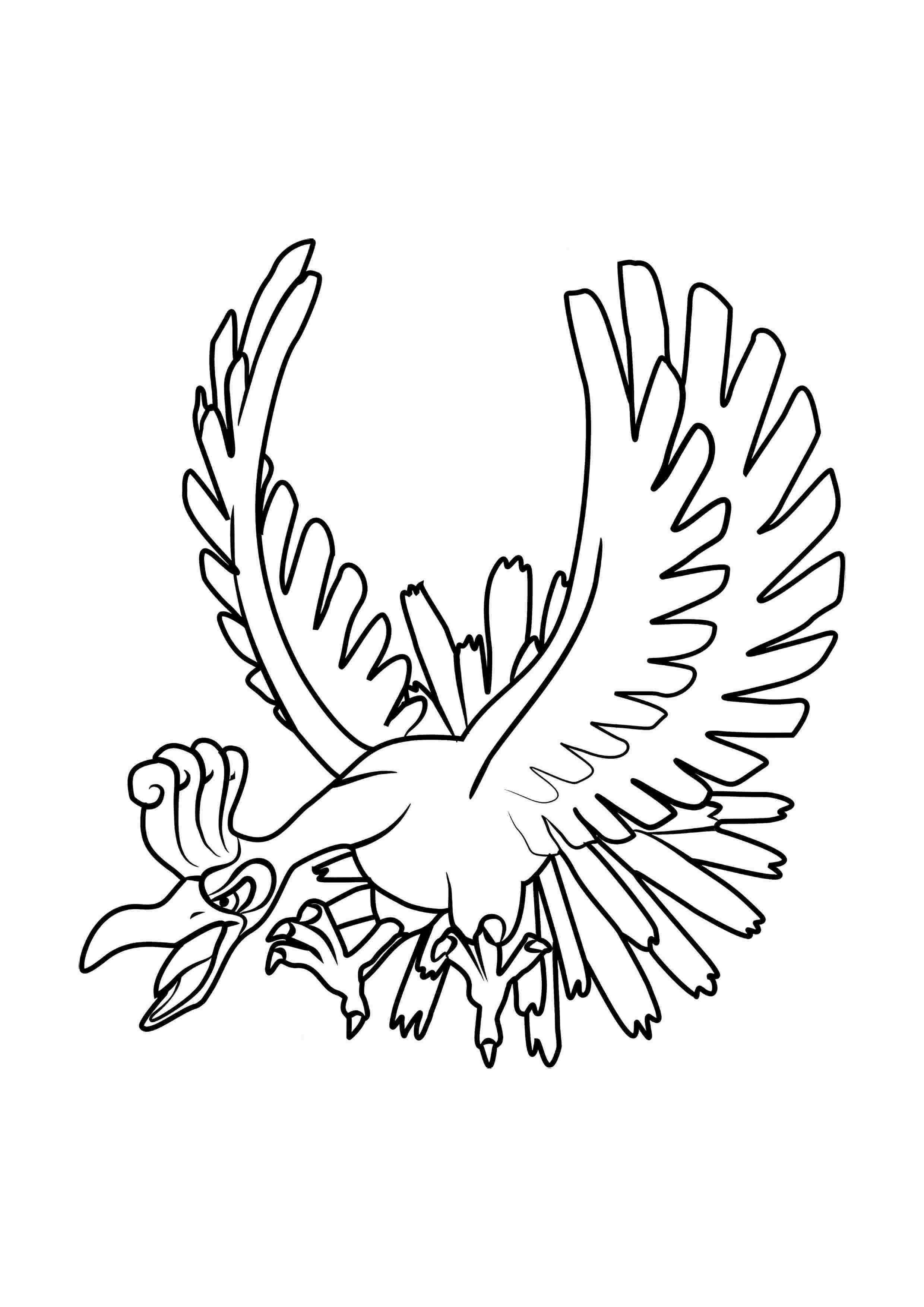 Ho-Oh coloring page (A4) to print