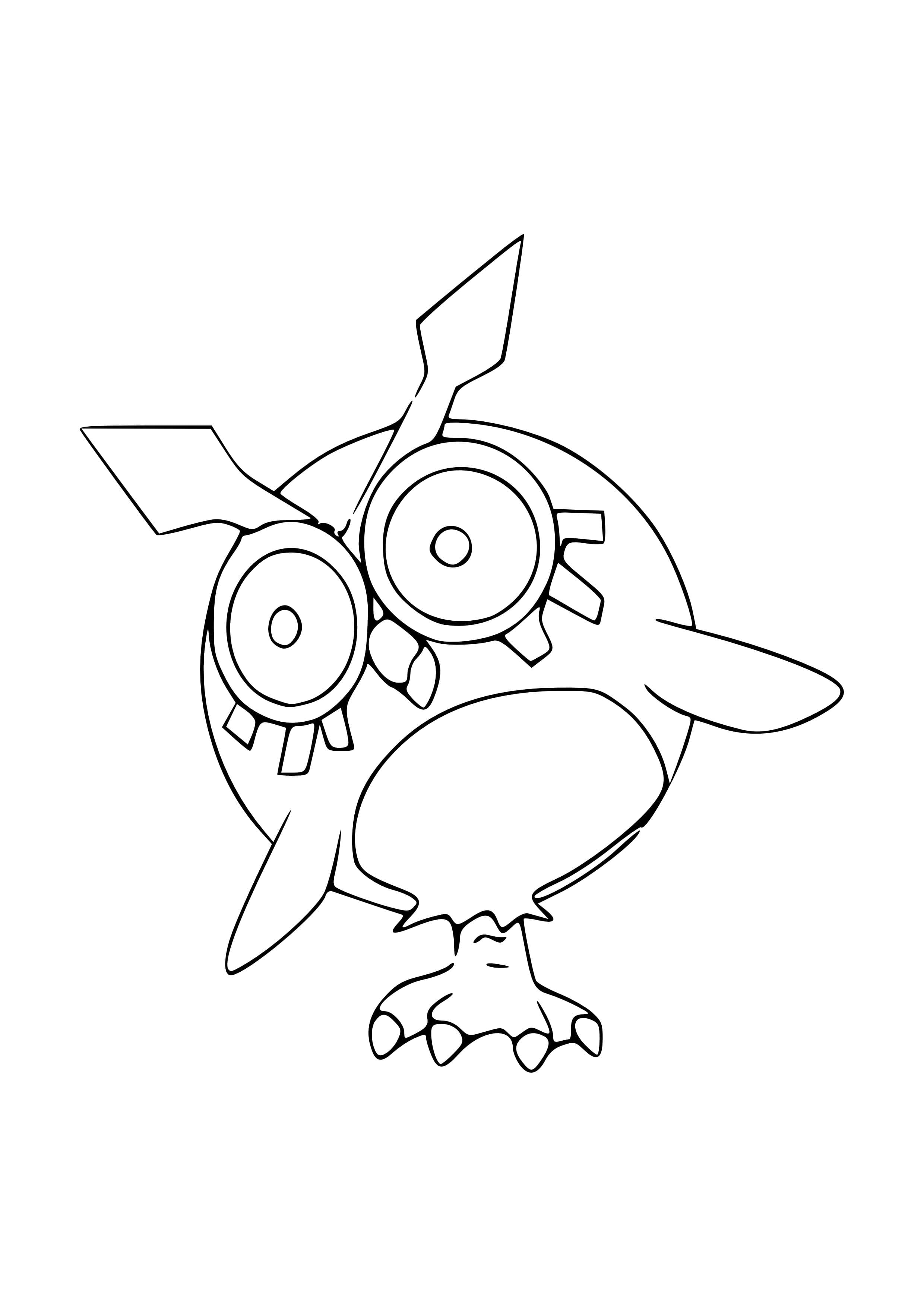 Hoothoot coloring page (A4) to print