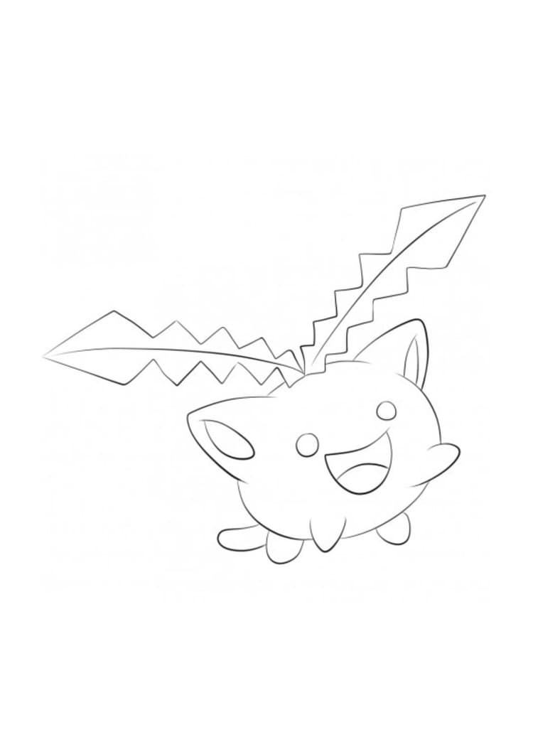 Hoppip coloring page (A4) to print