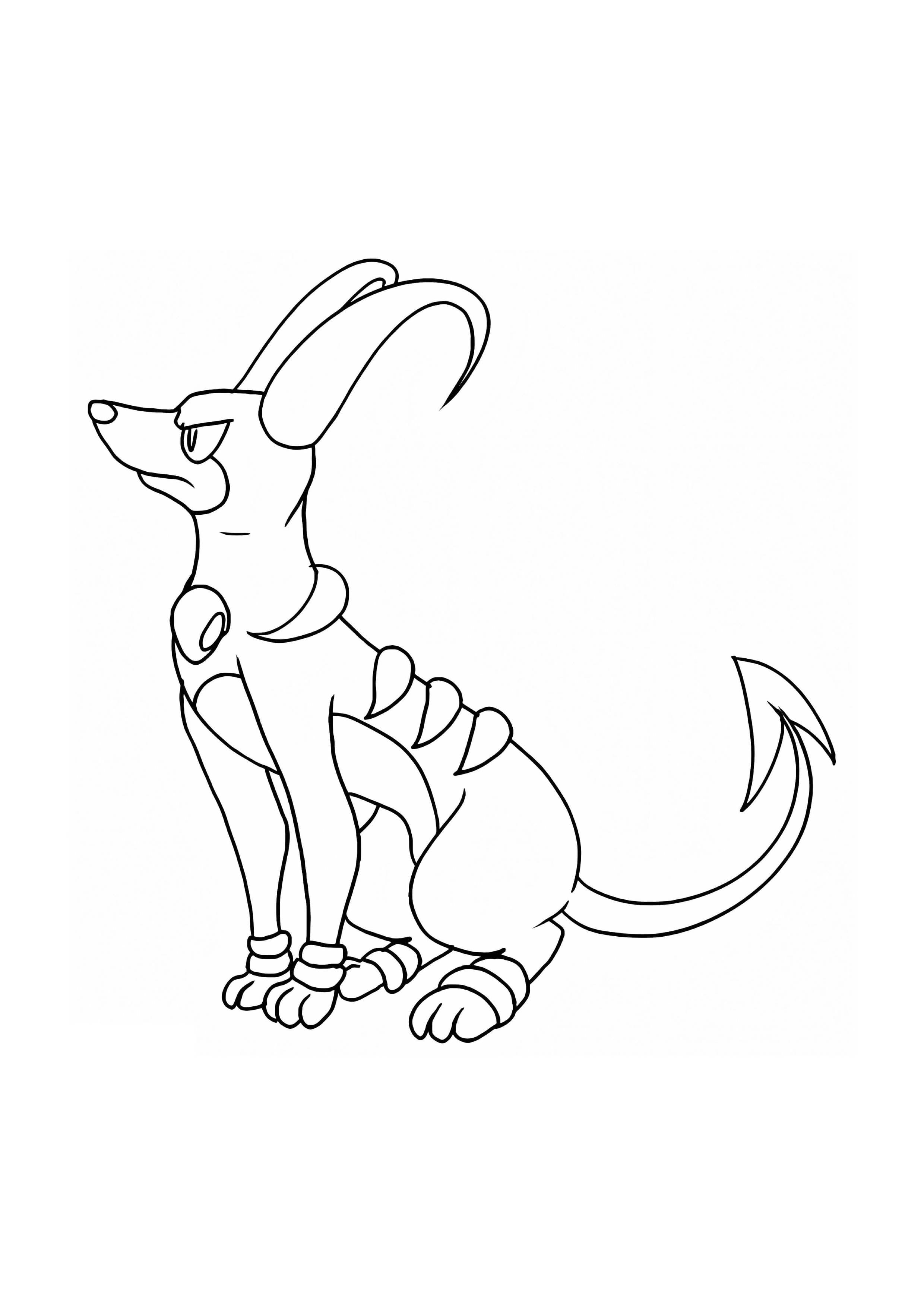 Houndoom coloring page (A4) to print