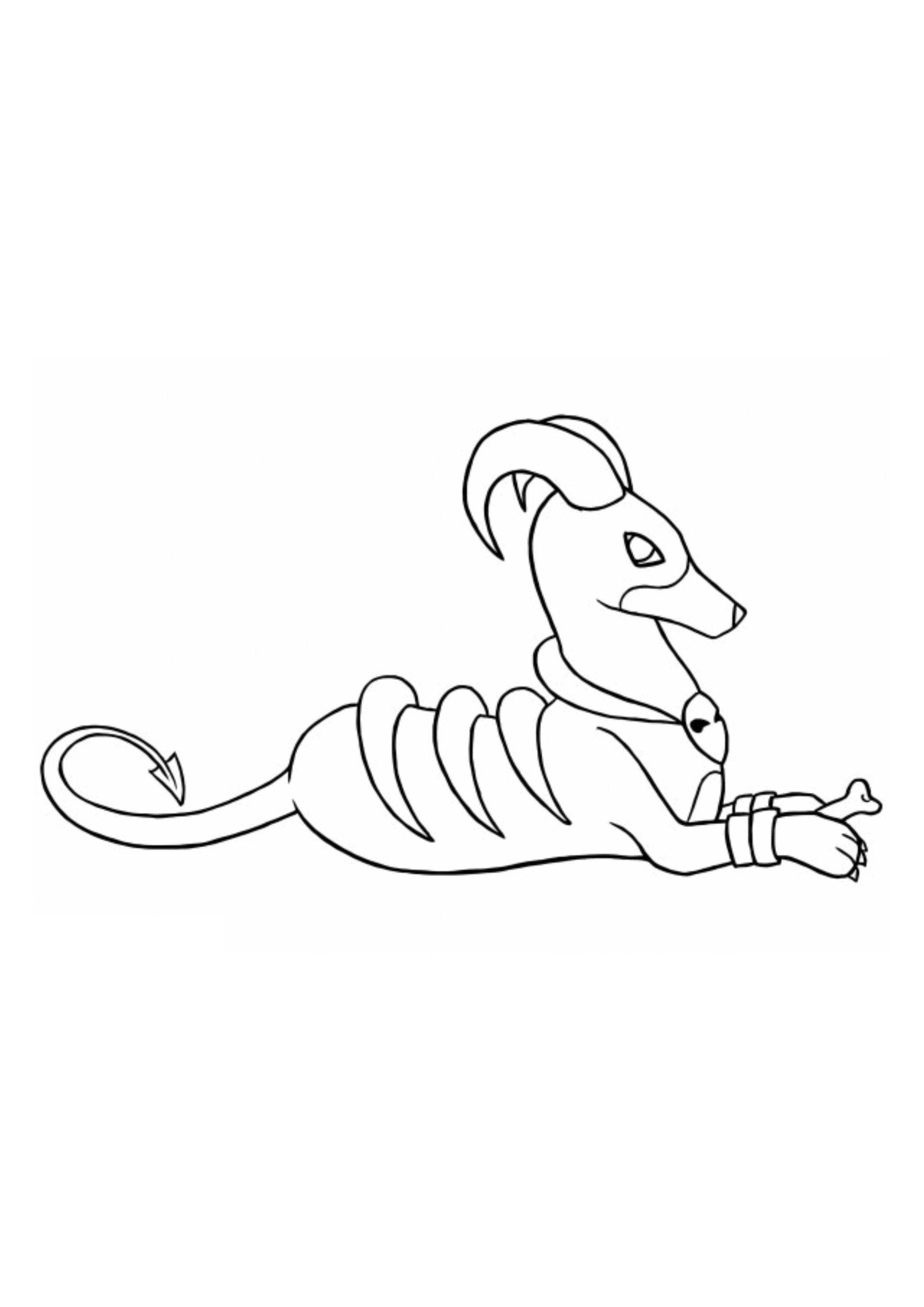 Houndoom coloring page (A4) to print