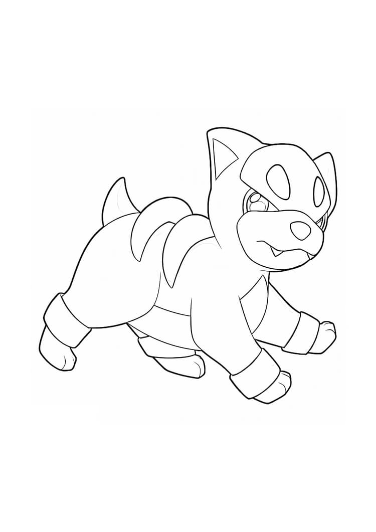 Houndour coloring page (A4) to print