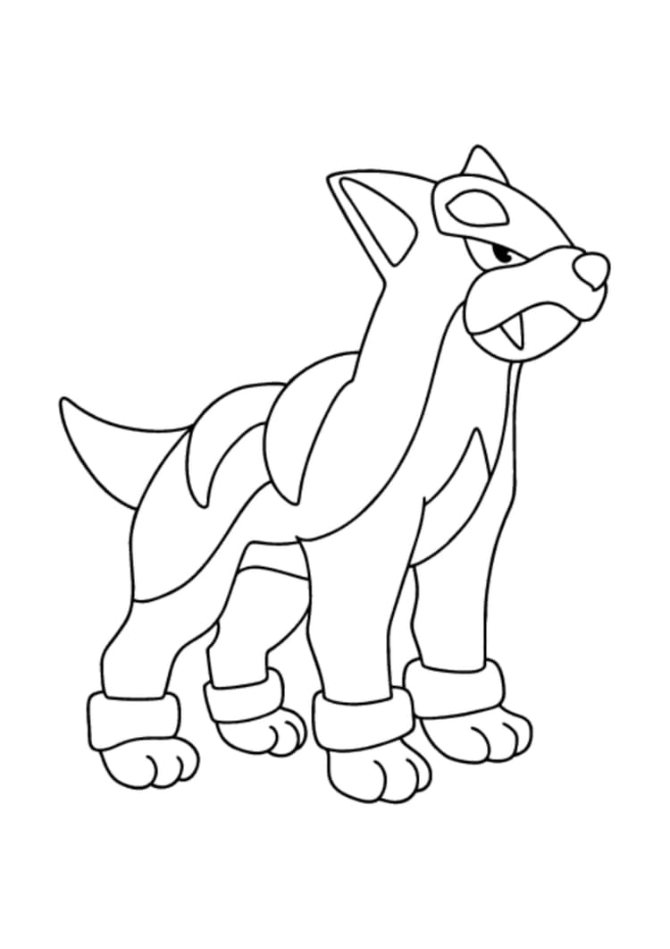 Houndour coloring page (A4) to print